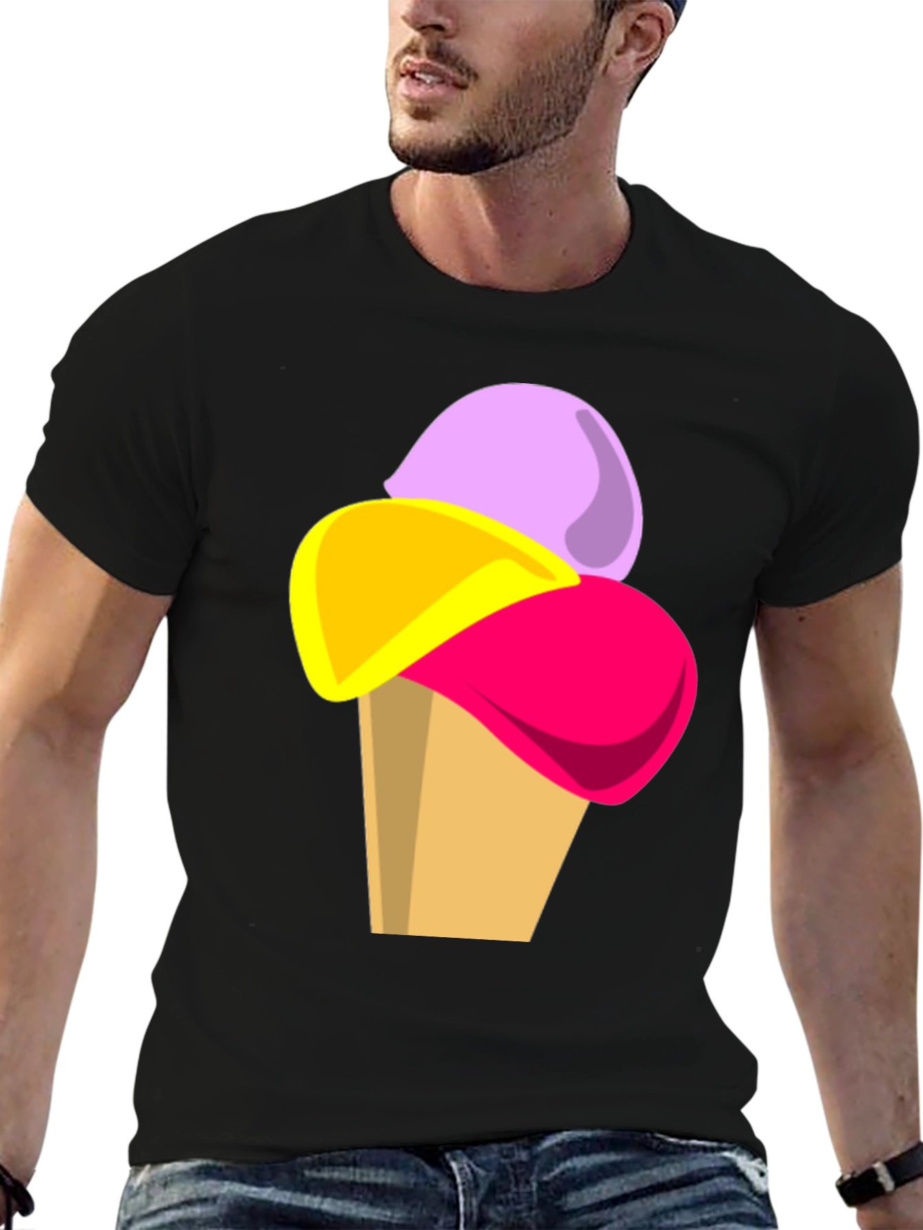 Ice Cream Graphic Tee - Fun Casual T-Shirt