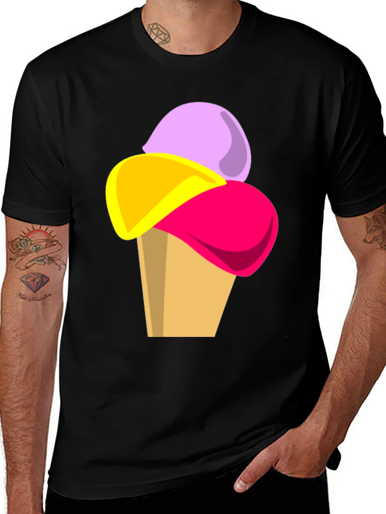Ice Cream Graphic Tee - Fun Casual T-Shirt