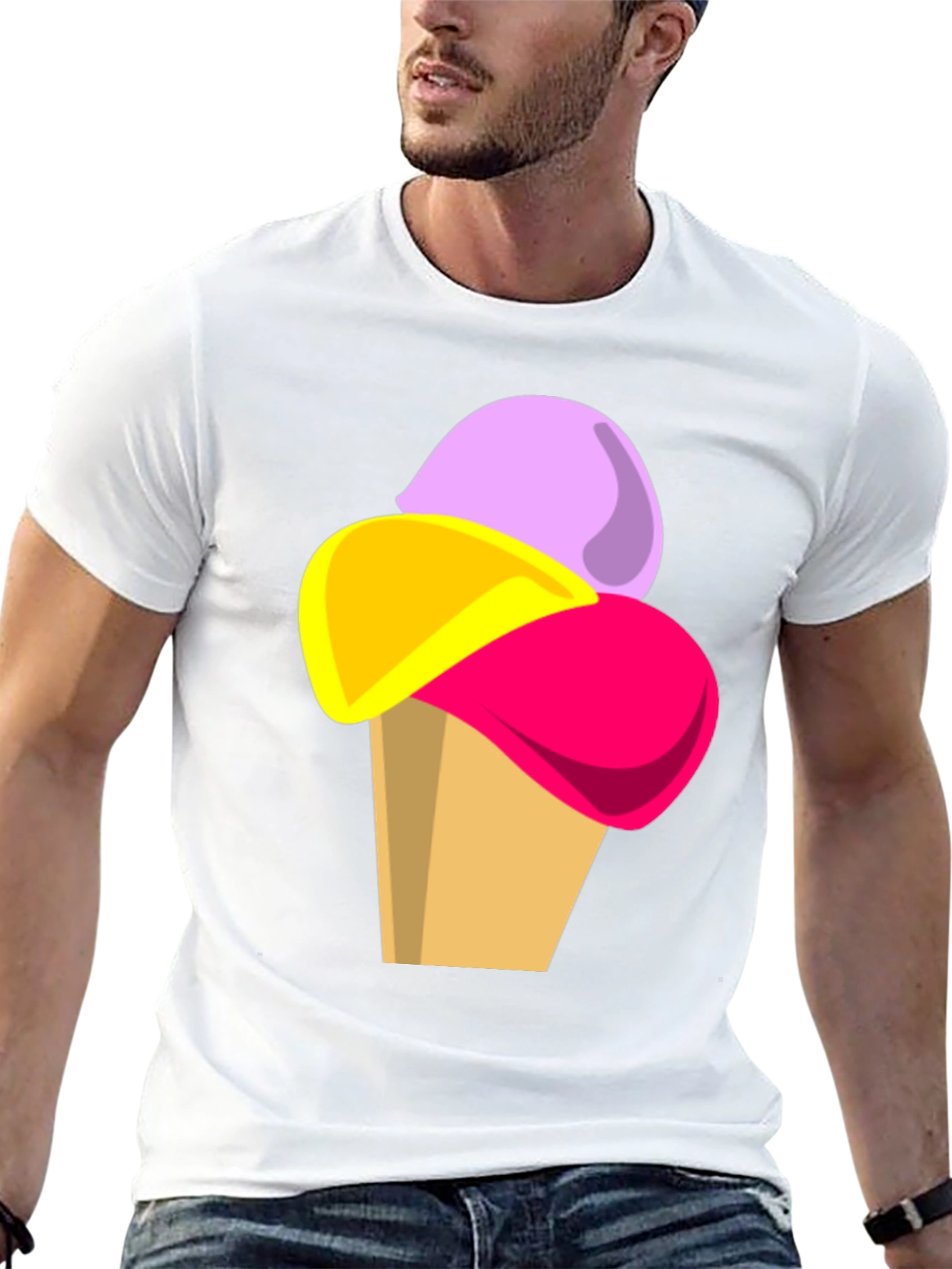 Ice Cream Graphic Tee - Fun Casual T-Shirt