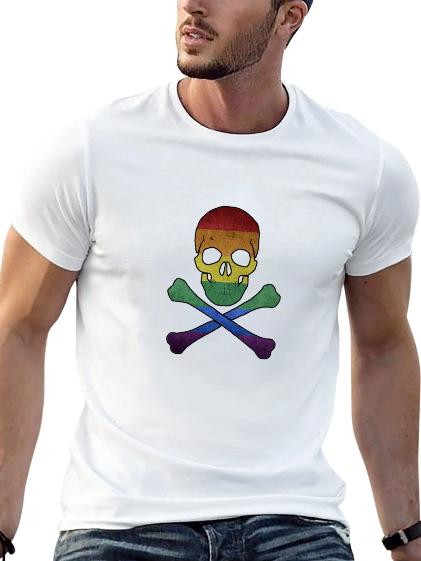 Rainbow Pride Skull & Crossbones T-Shirt
