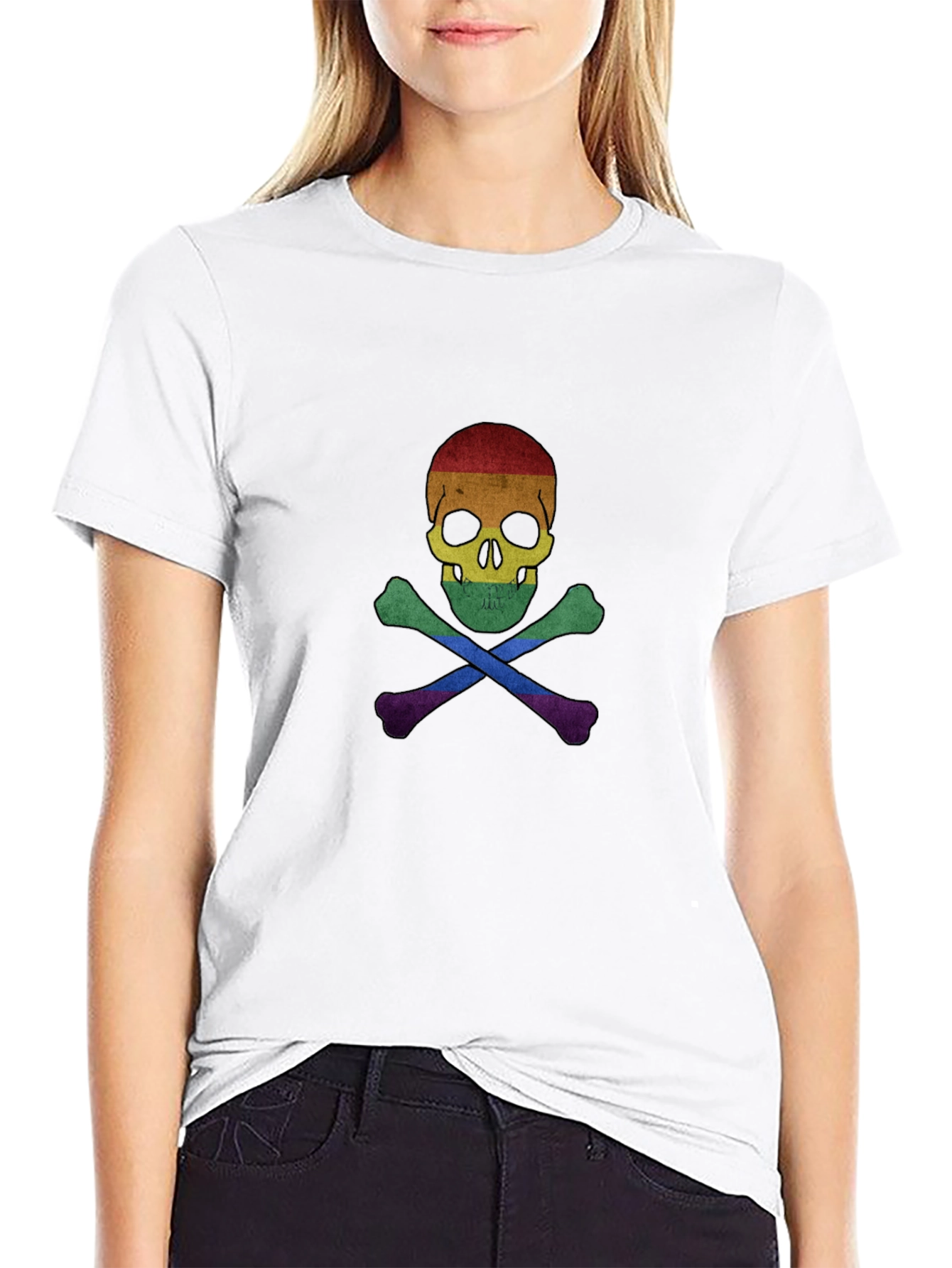 Rainbow Pride Skull & Crossbones T-Shirt