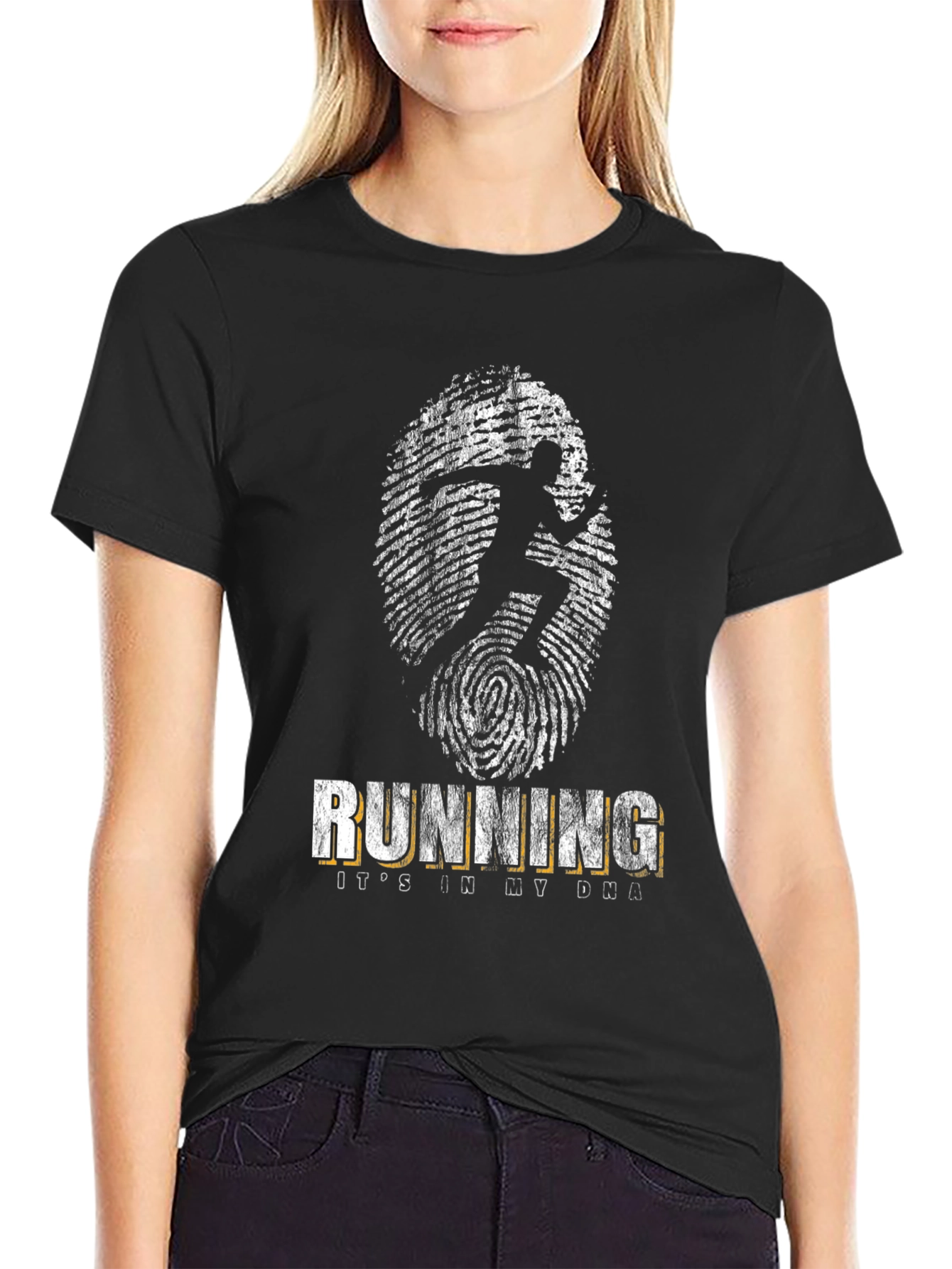Running DNA Black T-Shirt for Runners