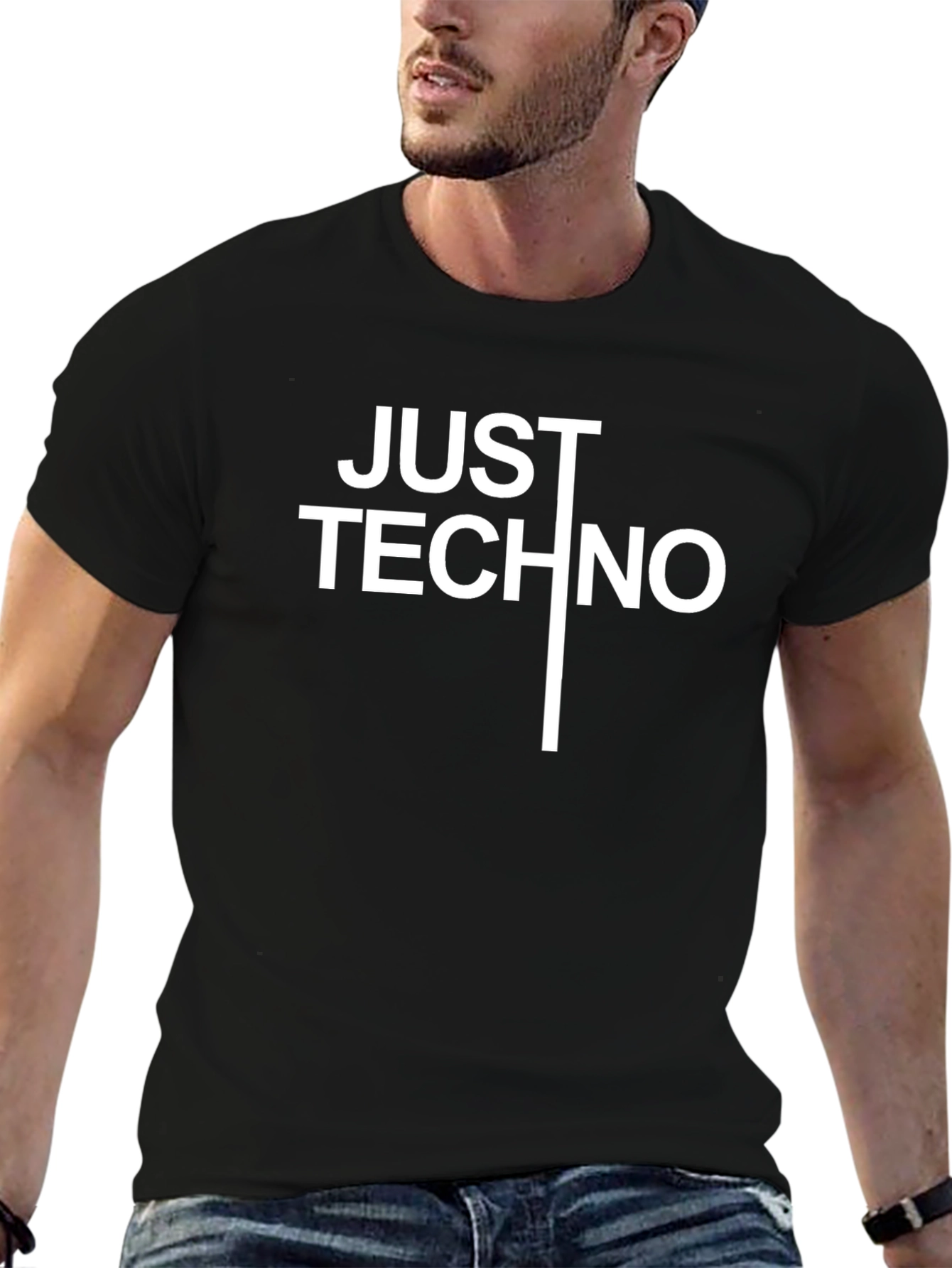 Just Techno Black T-Shirt