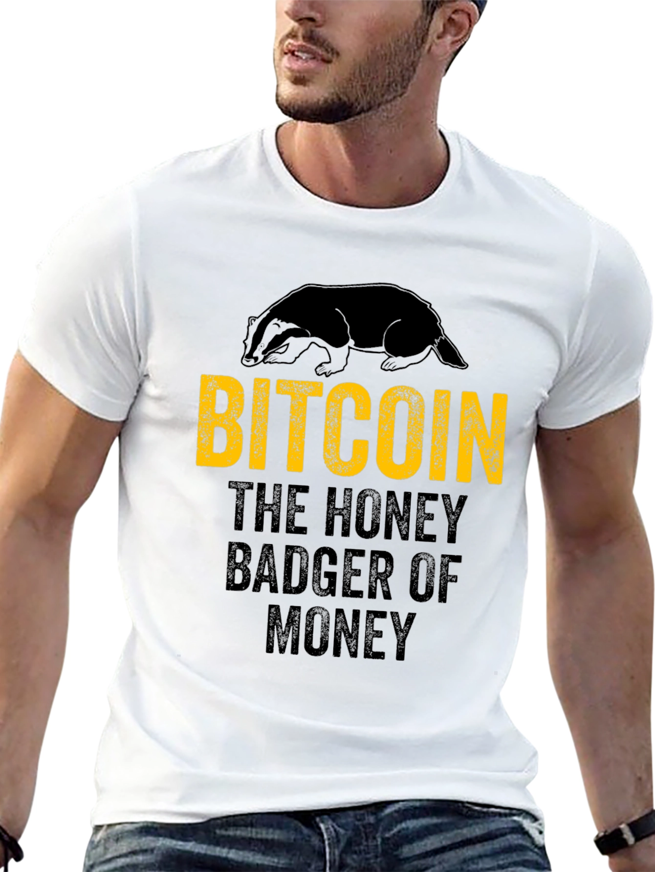 Bitcoin Honey Badger T-Shirt - Crypto Inspired Tee