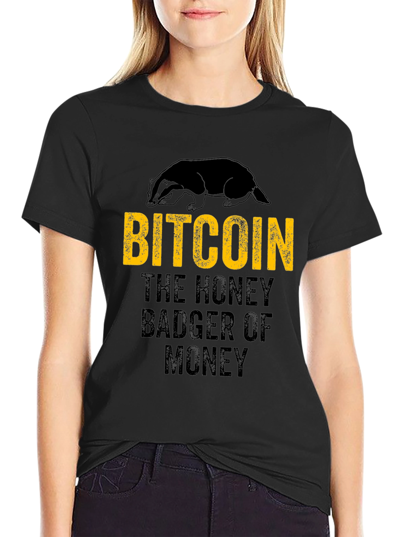 Bitcoin Honey Badger T-Shirt - Crypto Inspired Tee