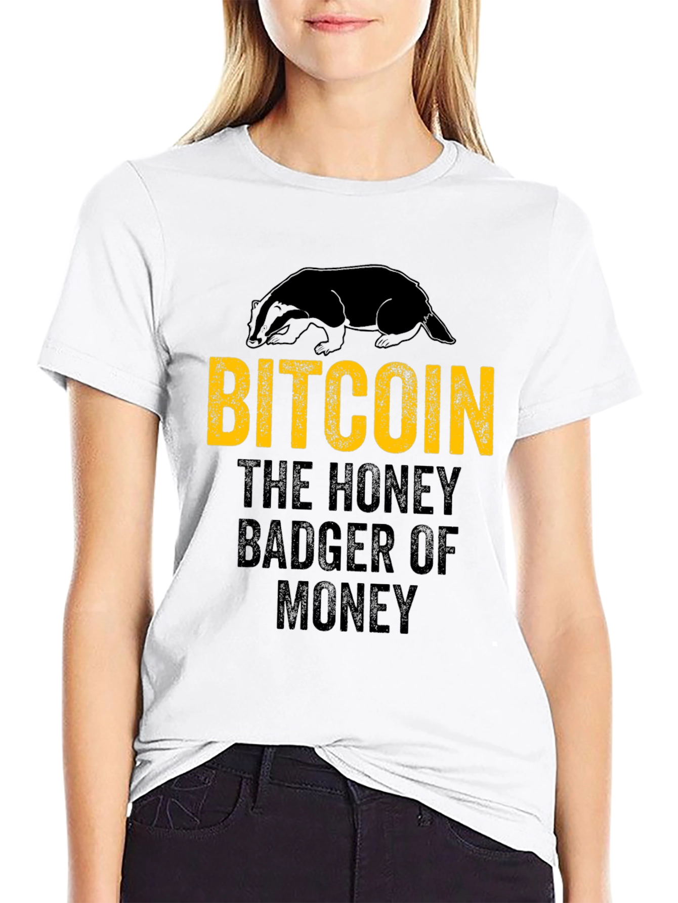 Bitcoin Honey Badger T-Shirt - Crypto Inspired Tee