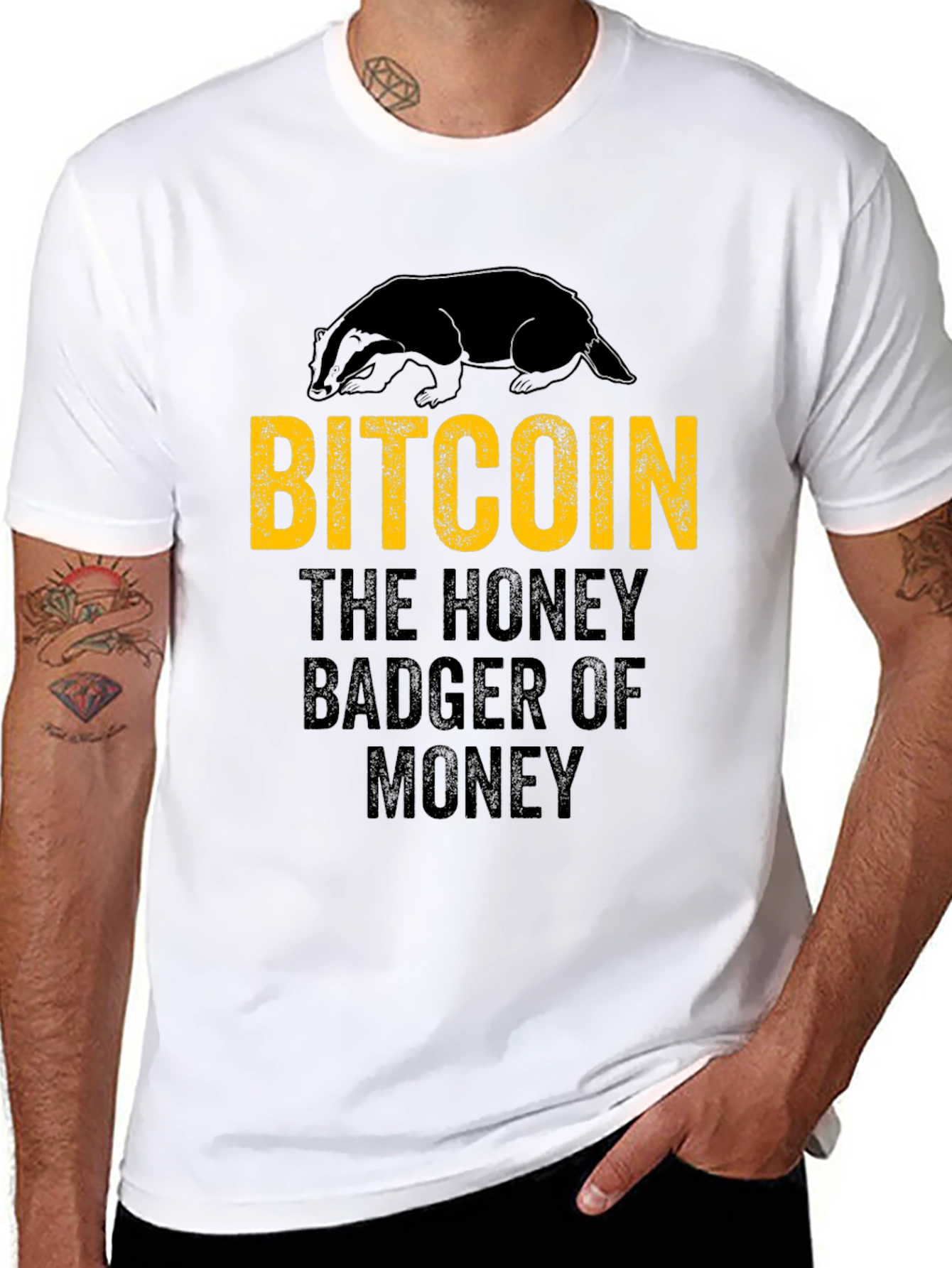 Bitcoin Honey Badger T-Shirt - Crypto Inspired Tee