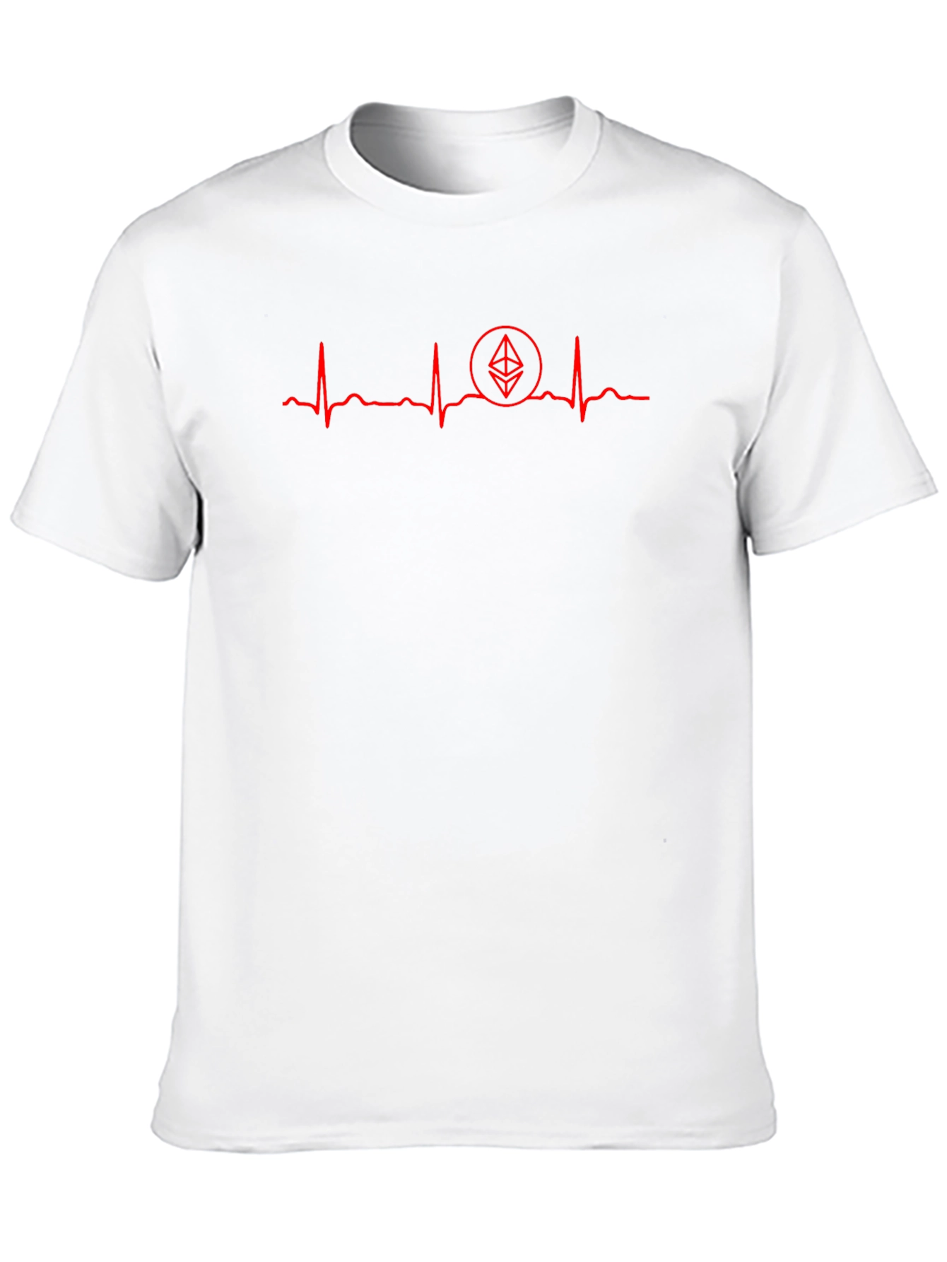 Ethereum Heartbeat Graphic Tee - Crypto Lover T-Shirt