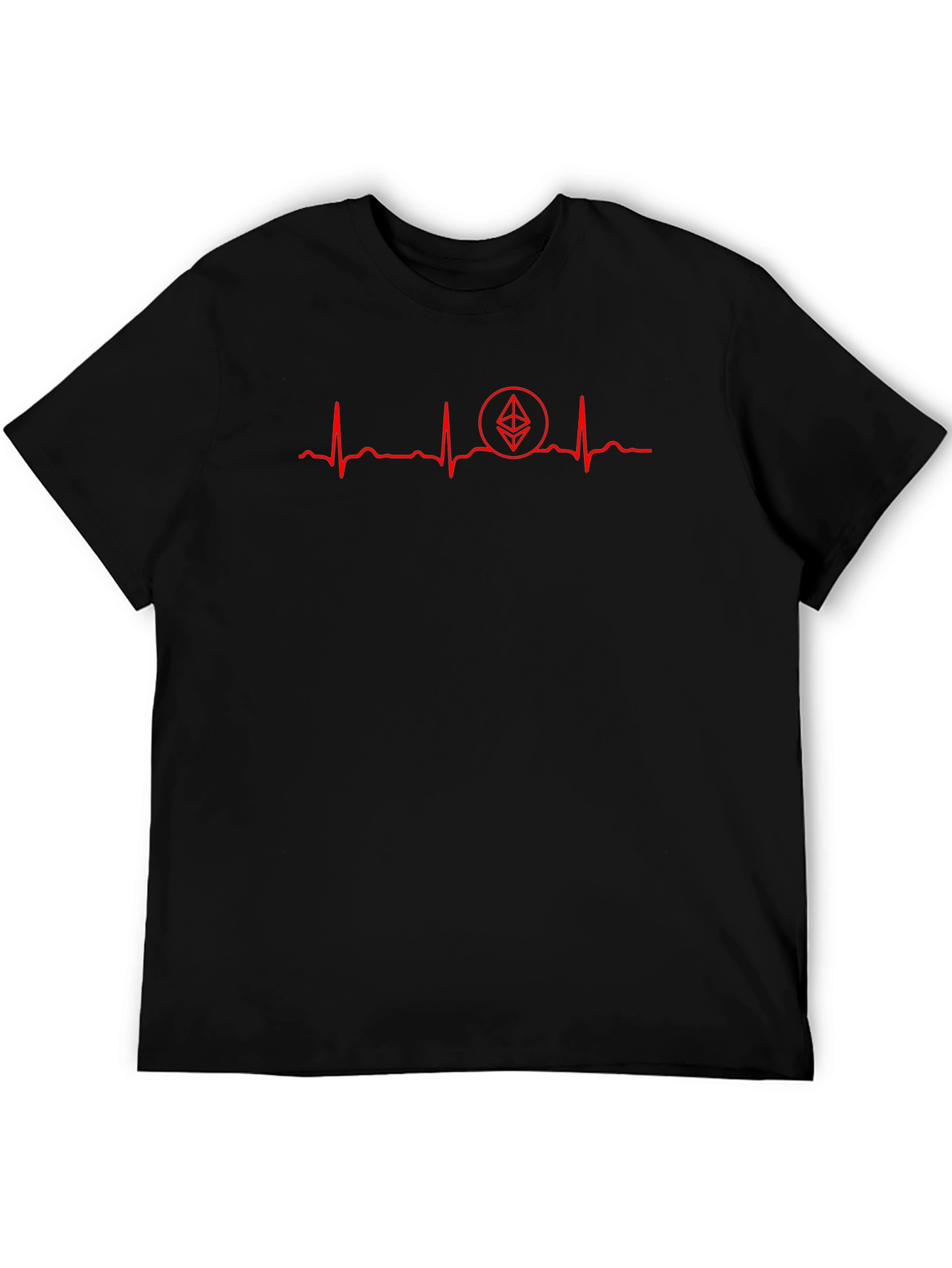 Ethereum Heartbeat Graphic Tee - Crypto Lover T-Shirt