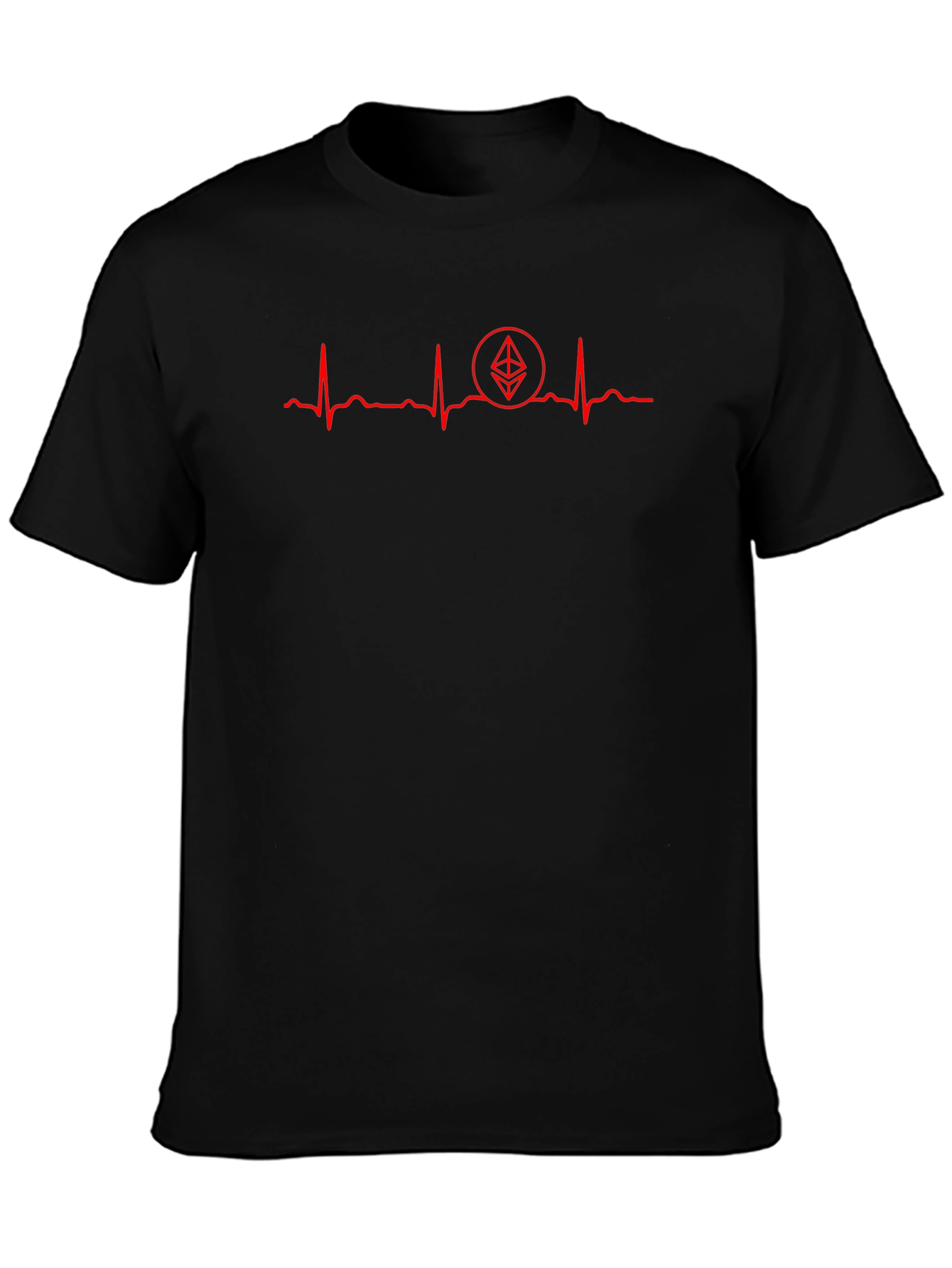Ethereum Heartbeat Graphic Tee - Crypto Lover T-Shirt