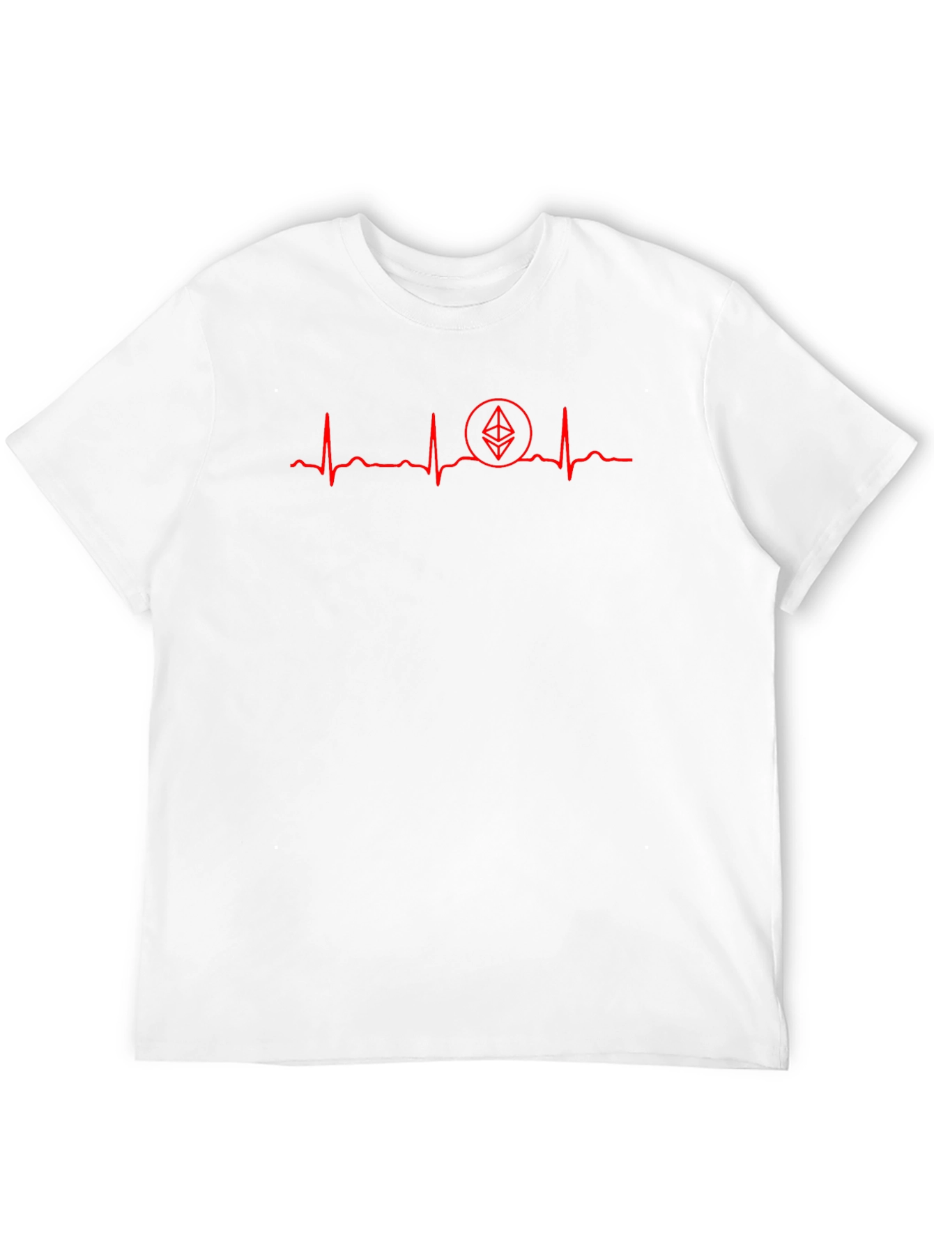 Ethereum Heartbeat Graphic Tee - Crypto Lover T-Shirt