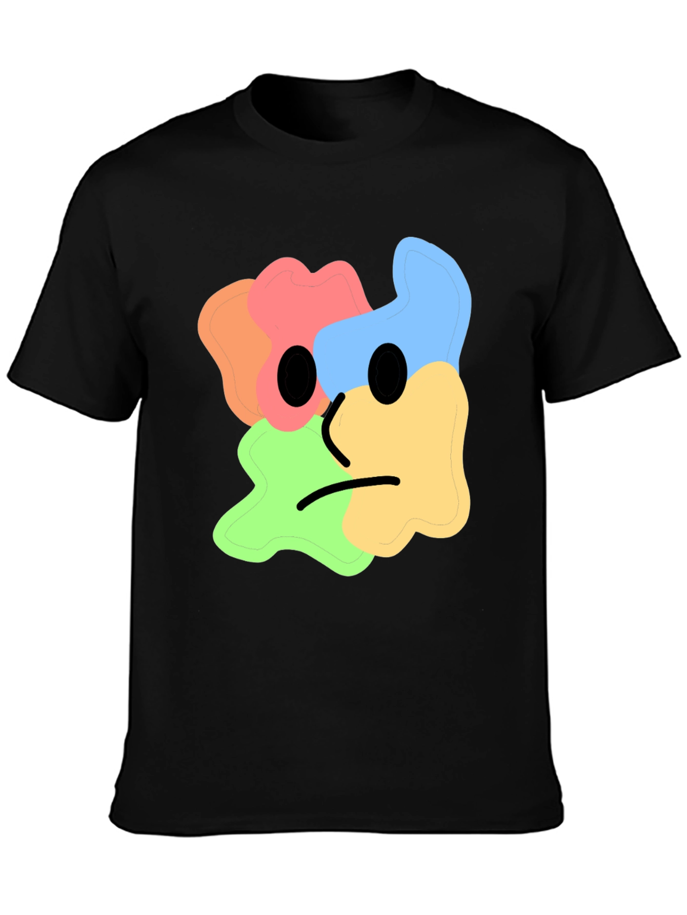 Abstract Face Graphic Tee - Modern Art Shirt