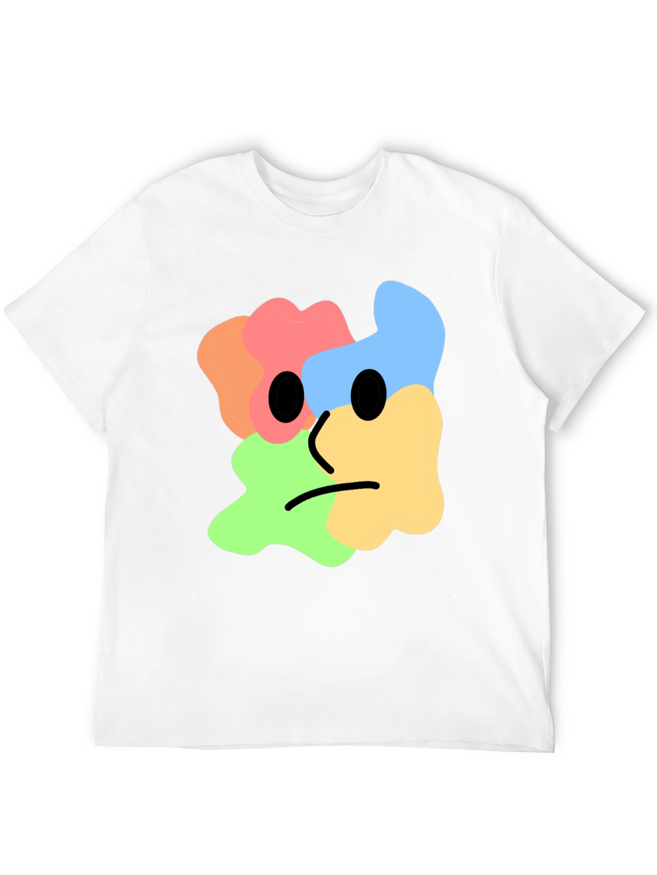 Abstract Face Graphic Tee - Modern Art Shirt