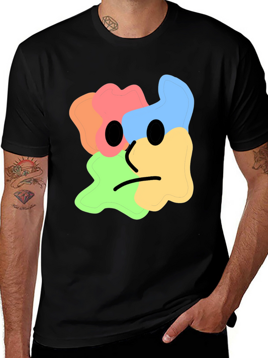Abstract Face Graphic Tee - Modern Art Shirt