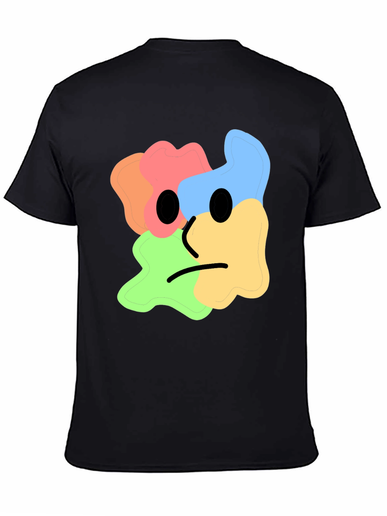 Abstract Face Graphic Tee - Modern Art Shirt
