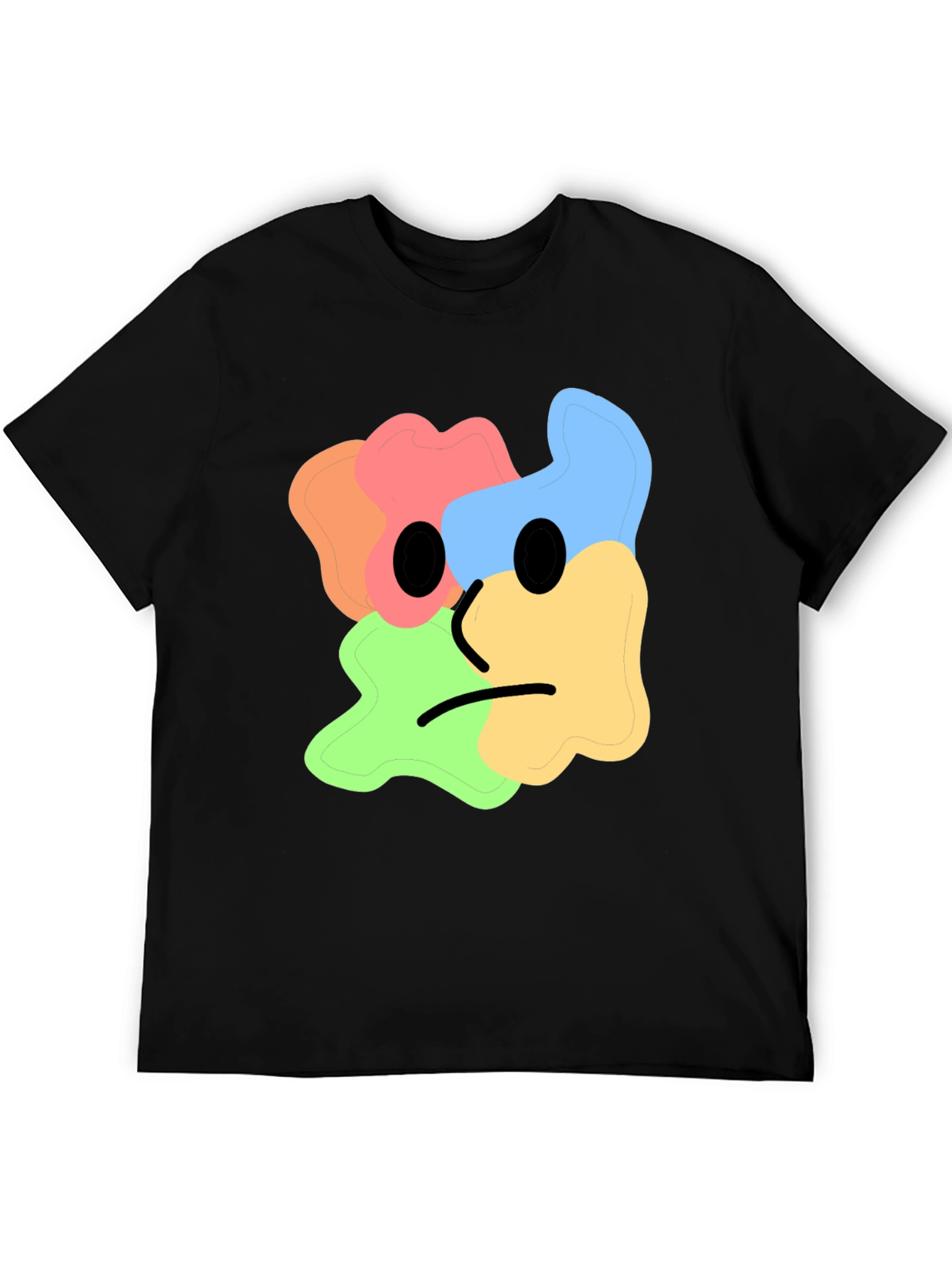 Abstract Face Graphic Tee - Modern Art Shirt