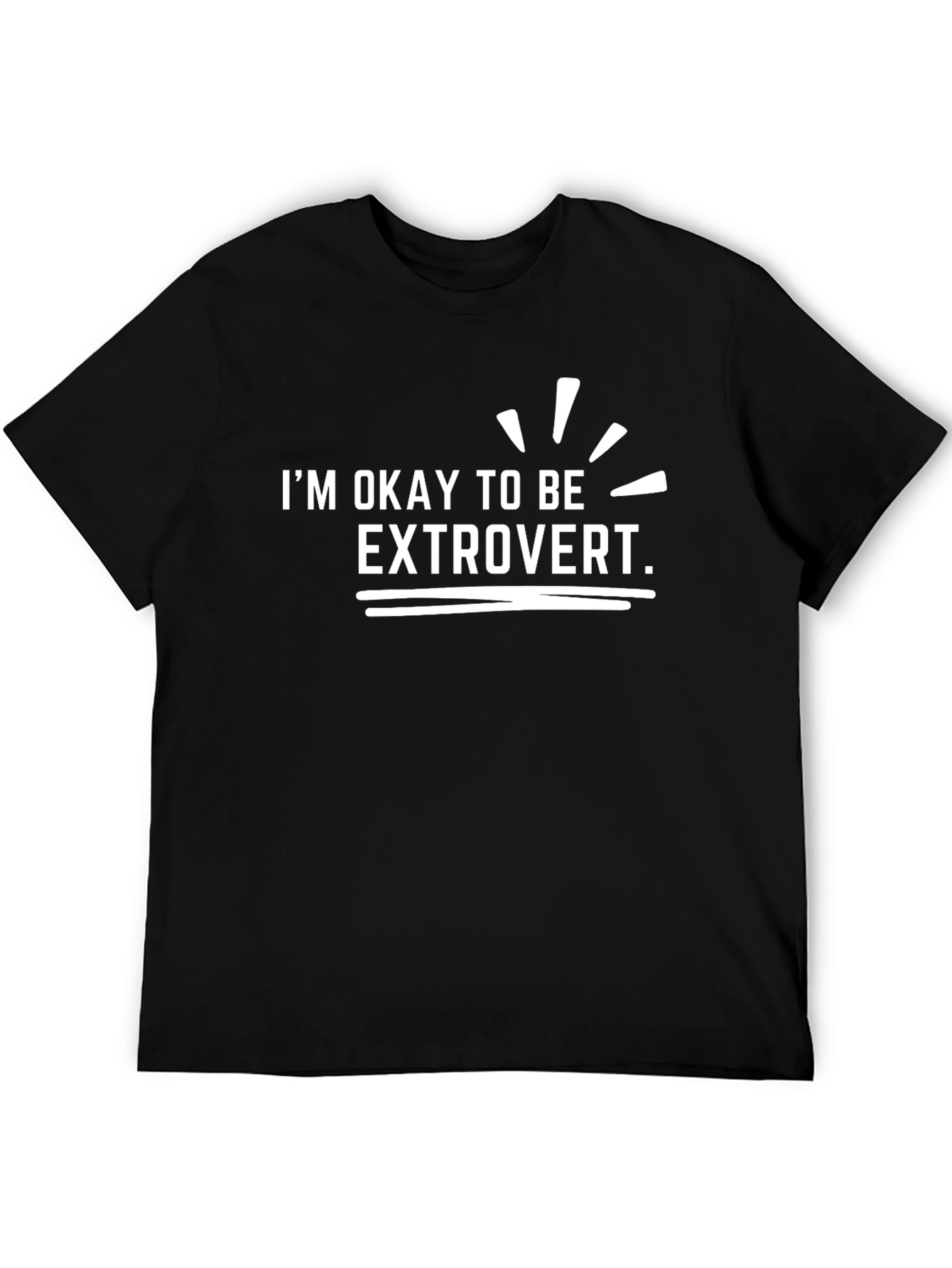 Okay to be Extrovert Tee - Black