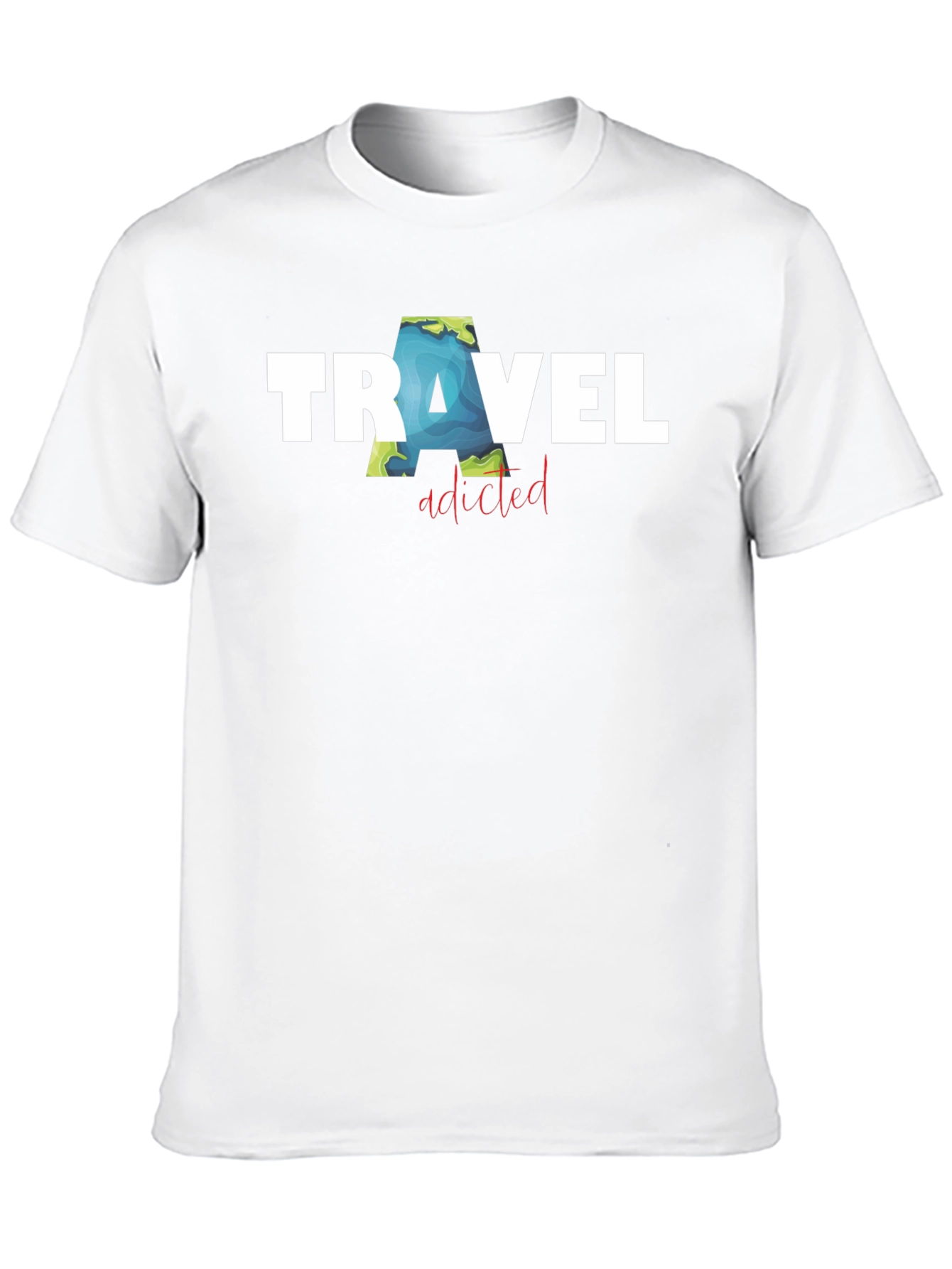 Travel Addicted Black T-Shirt