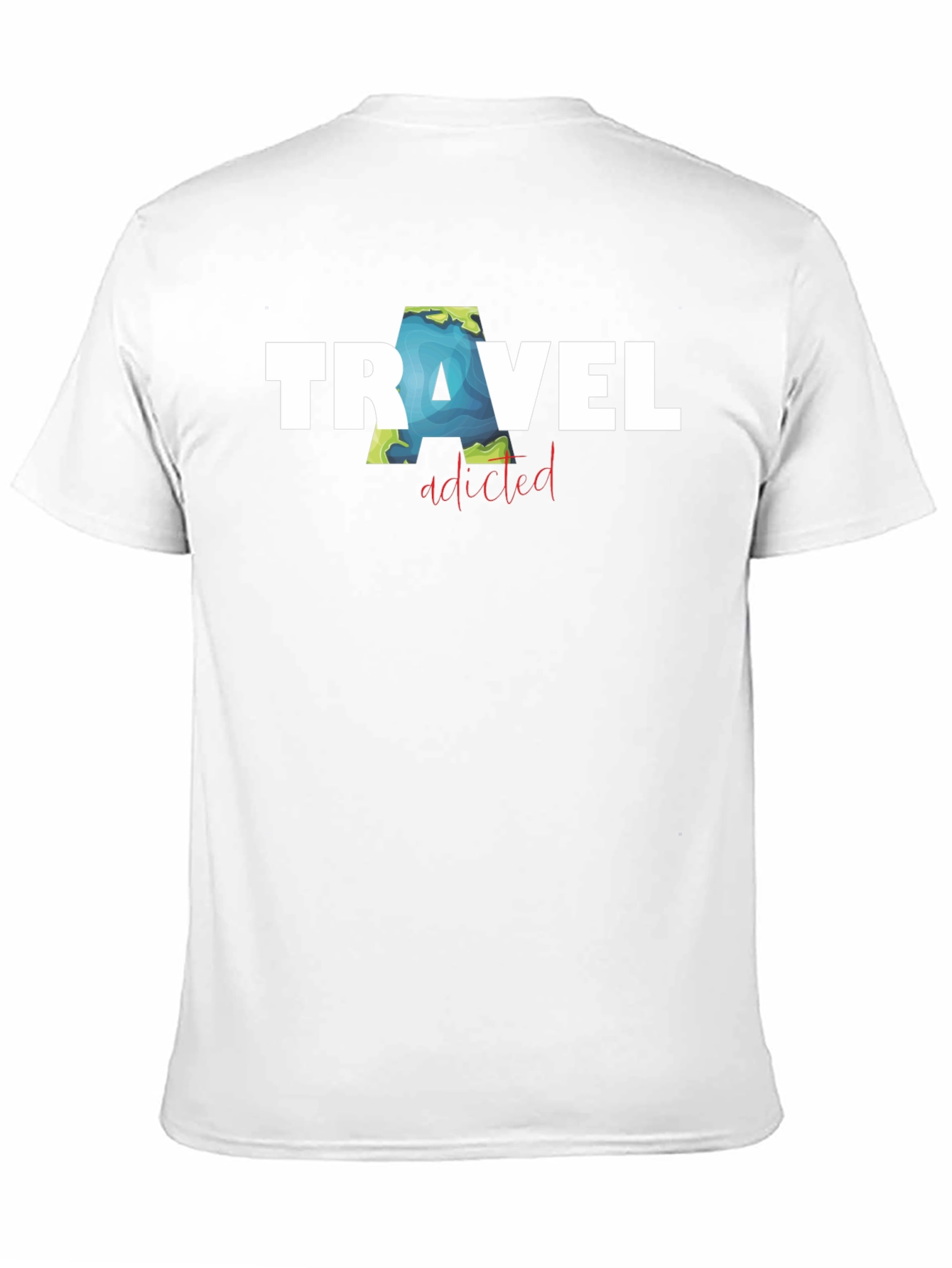 Travel Addicted Black T-Shirt