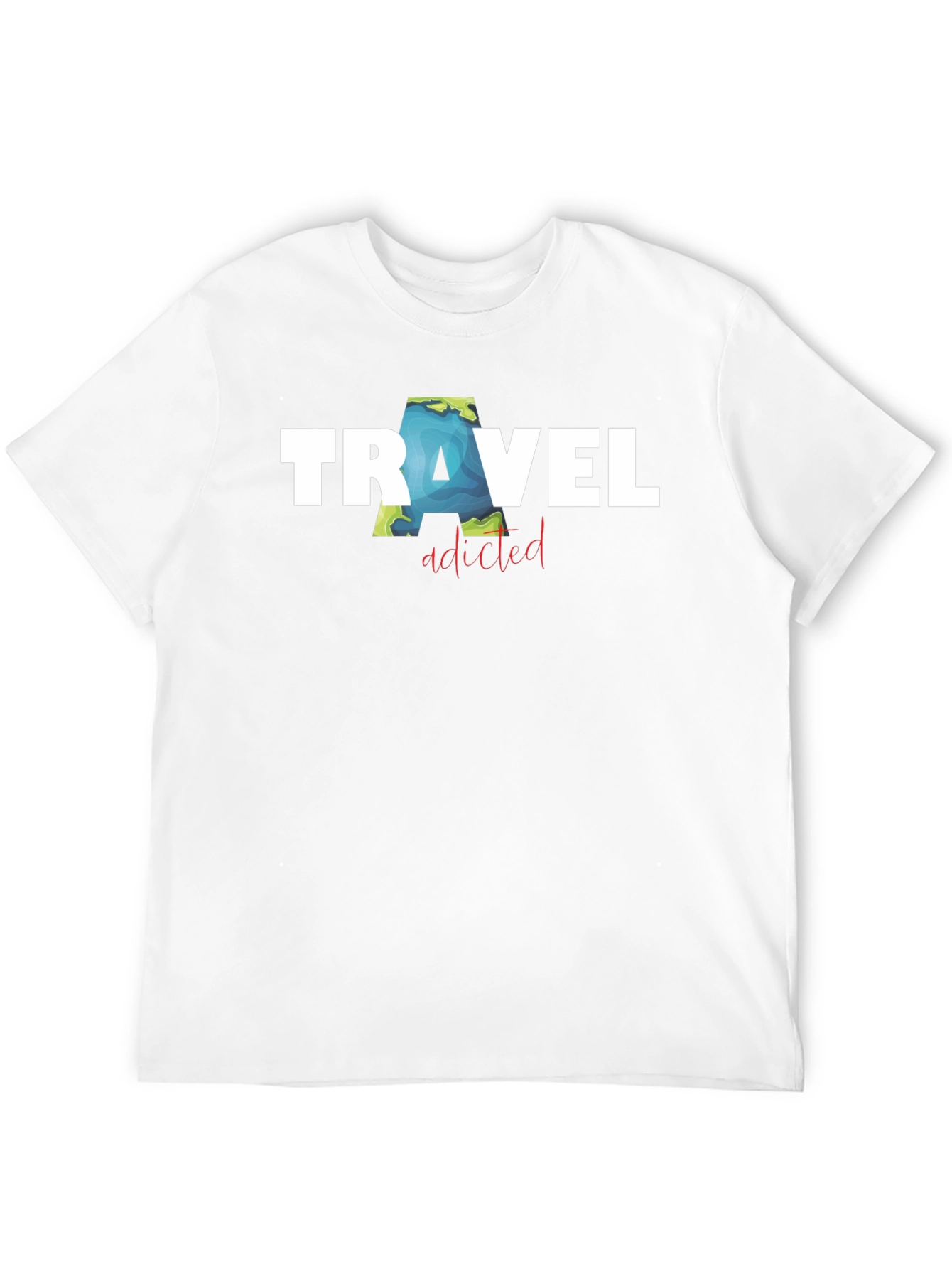 Travel Addicted Black T-Shirt