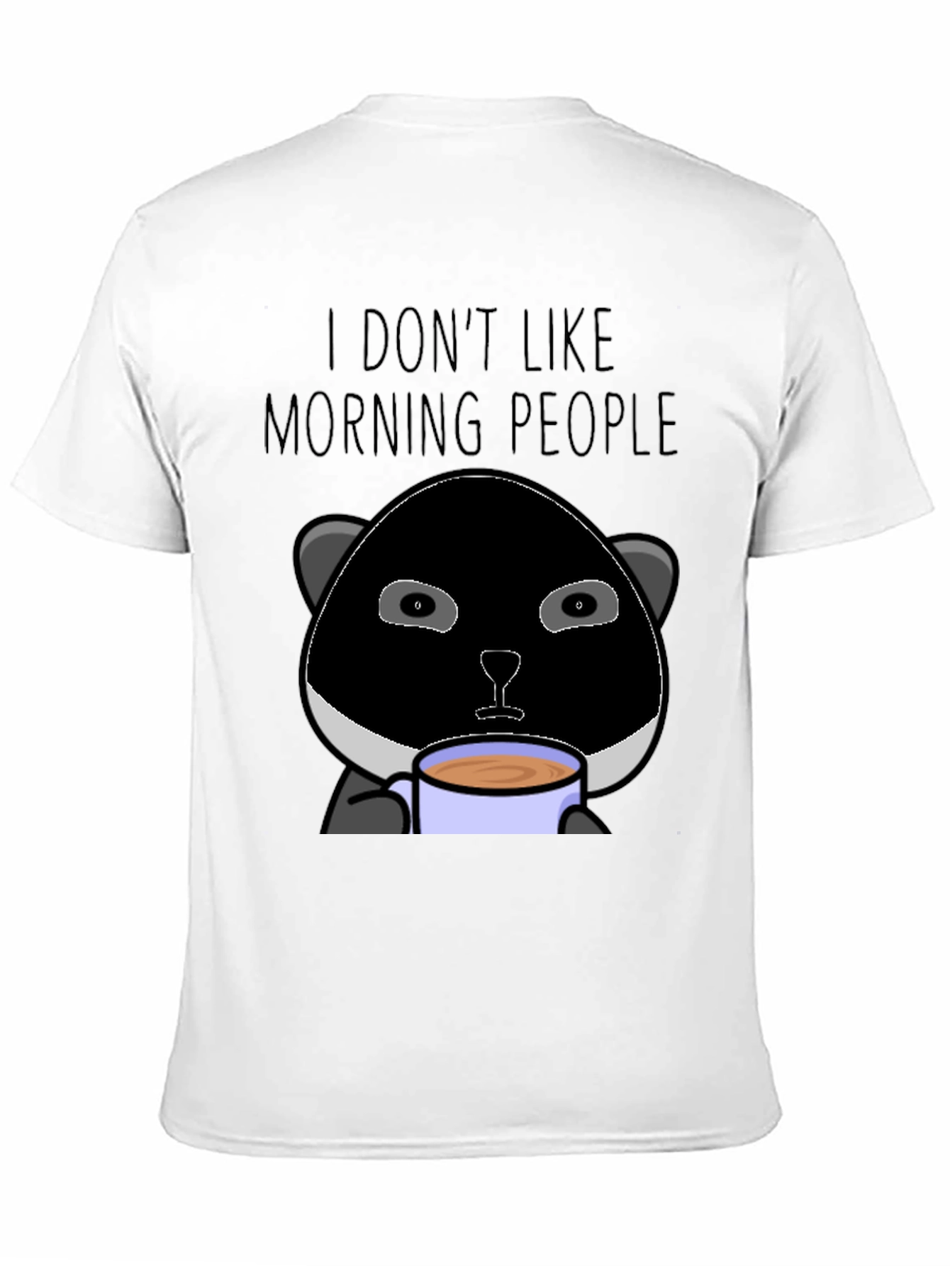 I Dont Like Morning People Panda Graphic T-Shirt