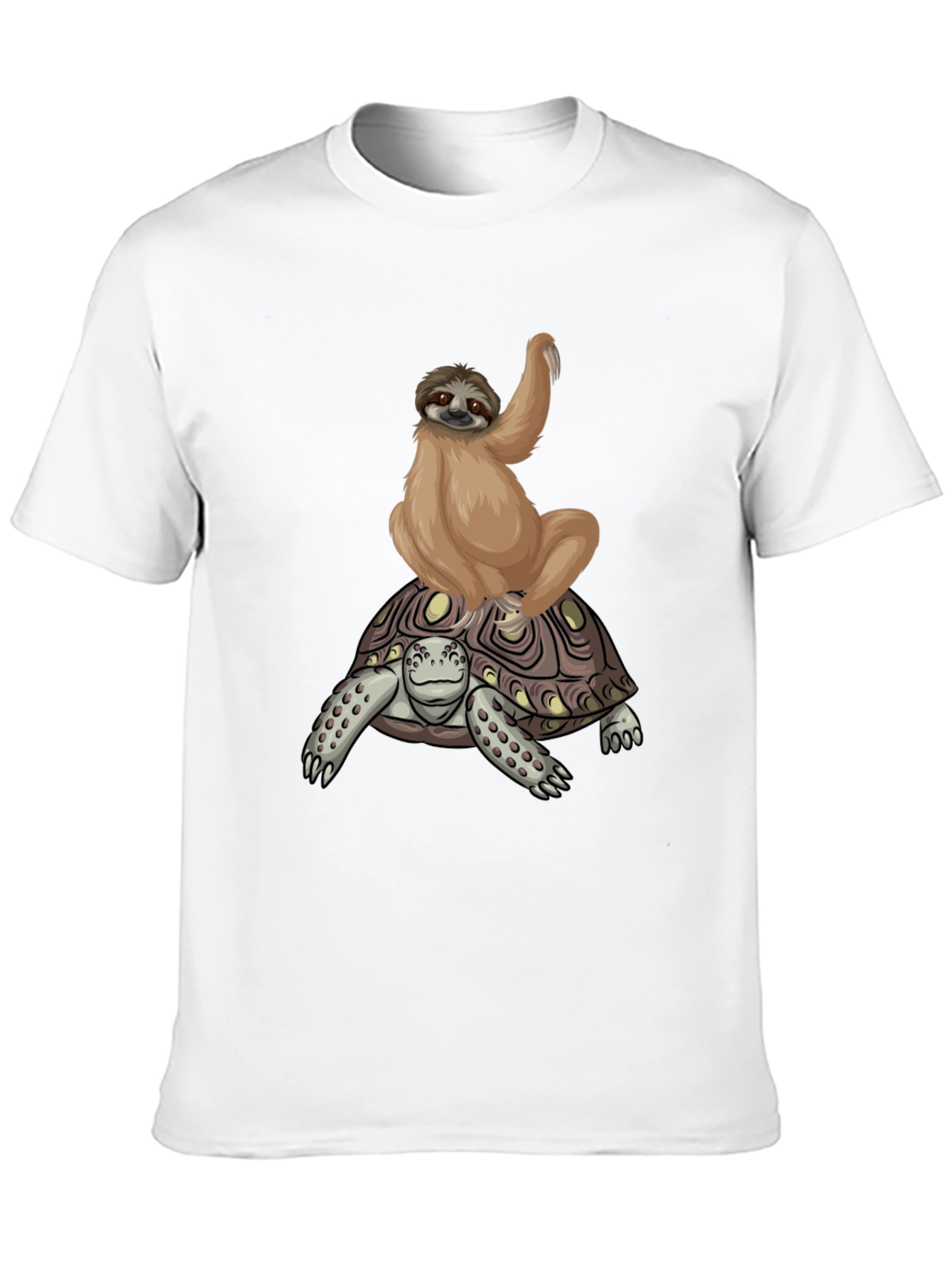 Sloth Riding Turtle Graphic Tee
