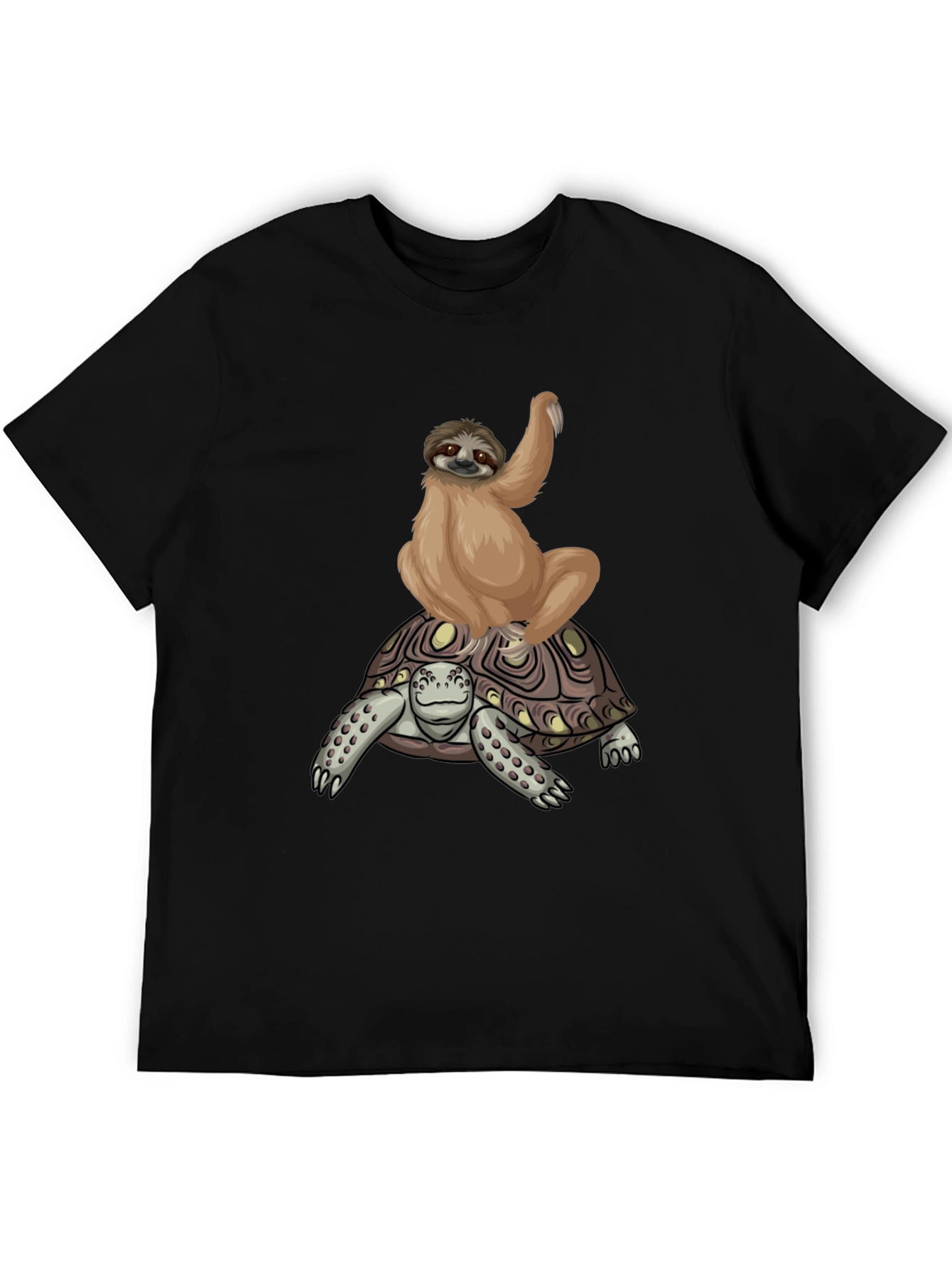 Sloth Riding Turtle Graphic Tee