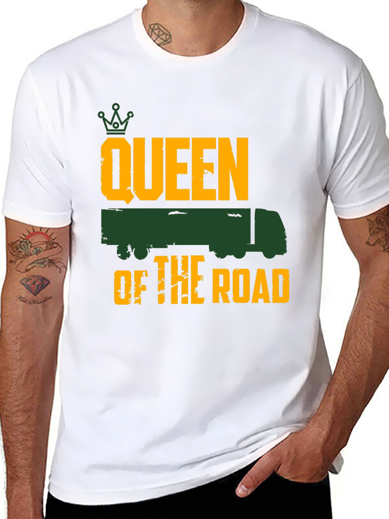 Queen of the Road Trucker Tee - Black