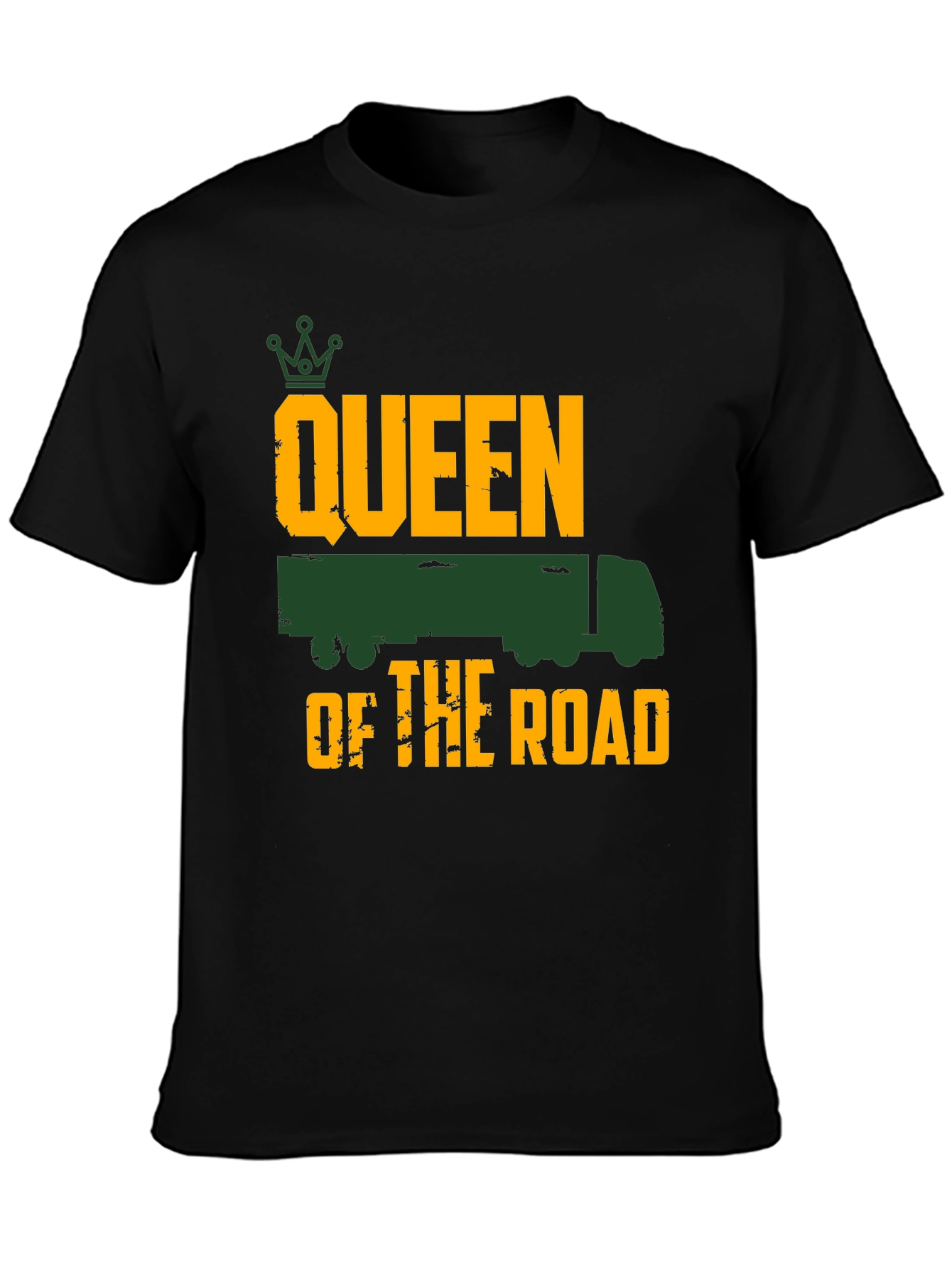 Queen of the Road Trucker Tee - Black