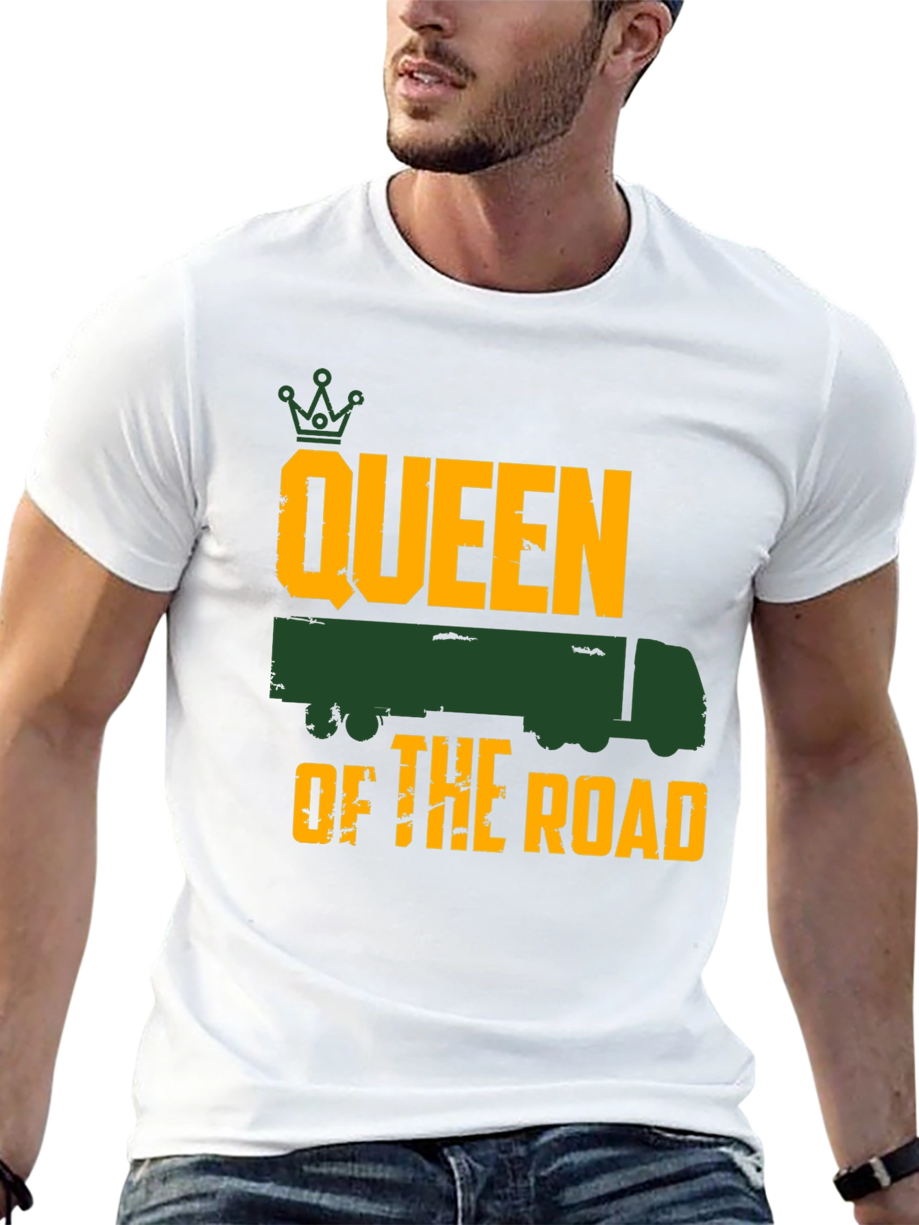 Queen of the Road Trucker Tee - Black