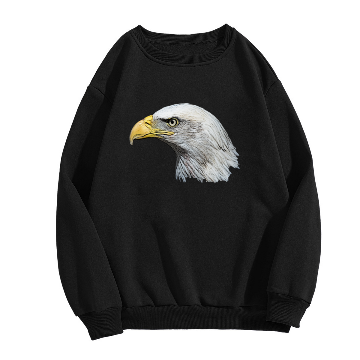 Realistic Bald Eagle Portrait Graphic - Crewneck Sweatshirt | Eagle Lover, Eagle Gift, Animal Design Gift