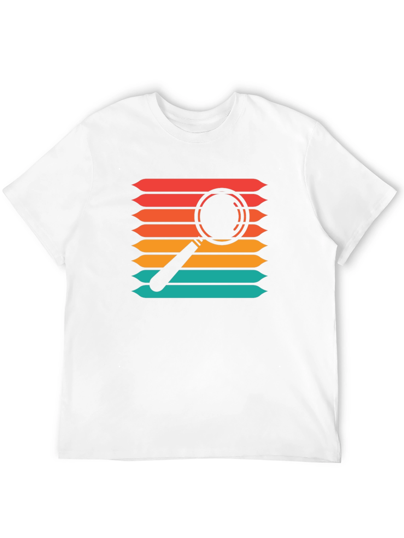 Retro Magnifying Glass Graphic Tee - Black T-Shirt