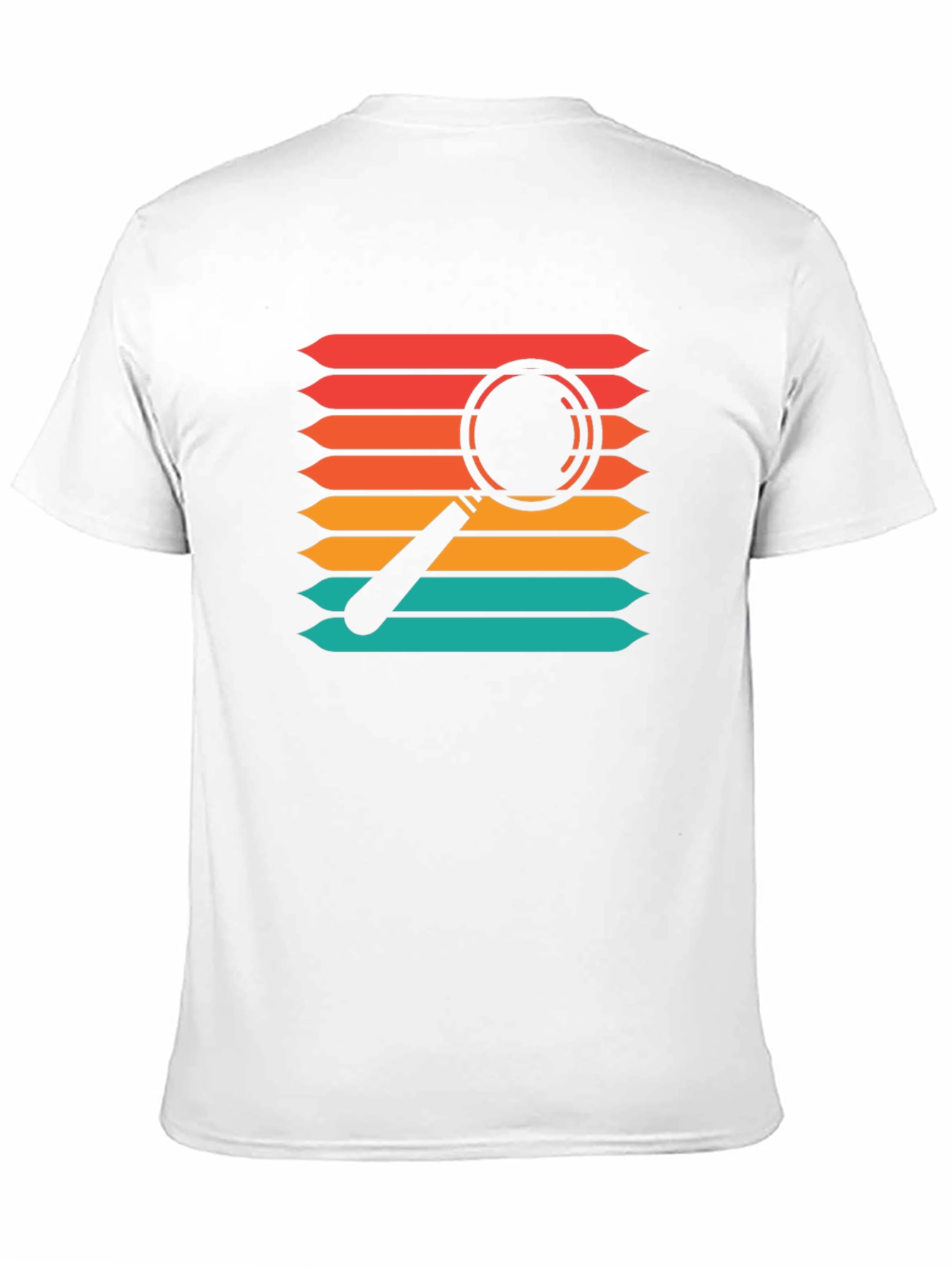 Retro Magnifying Glass Graphic Tee - Black T-Shirt