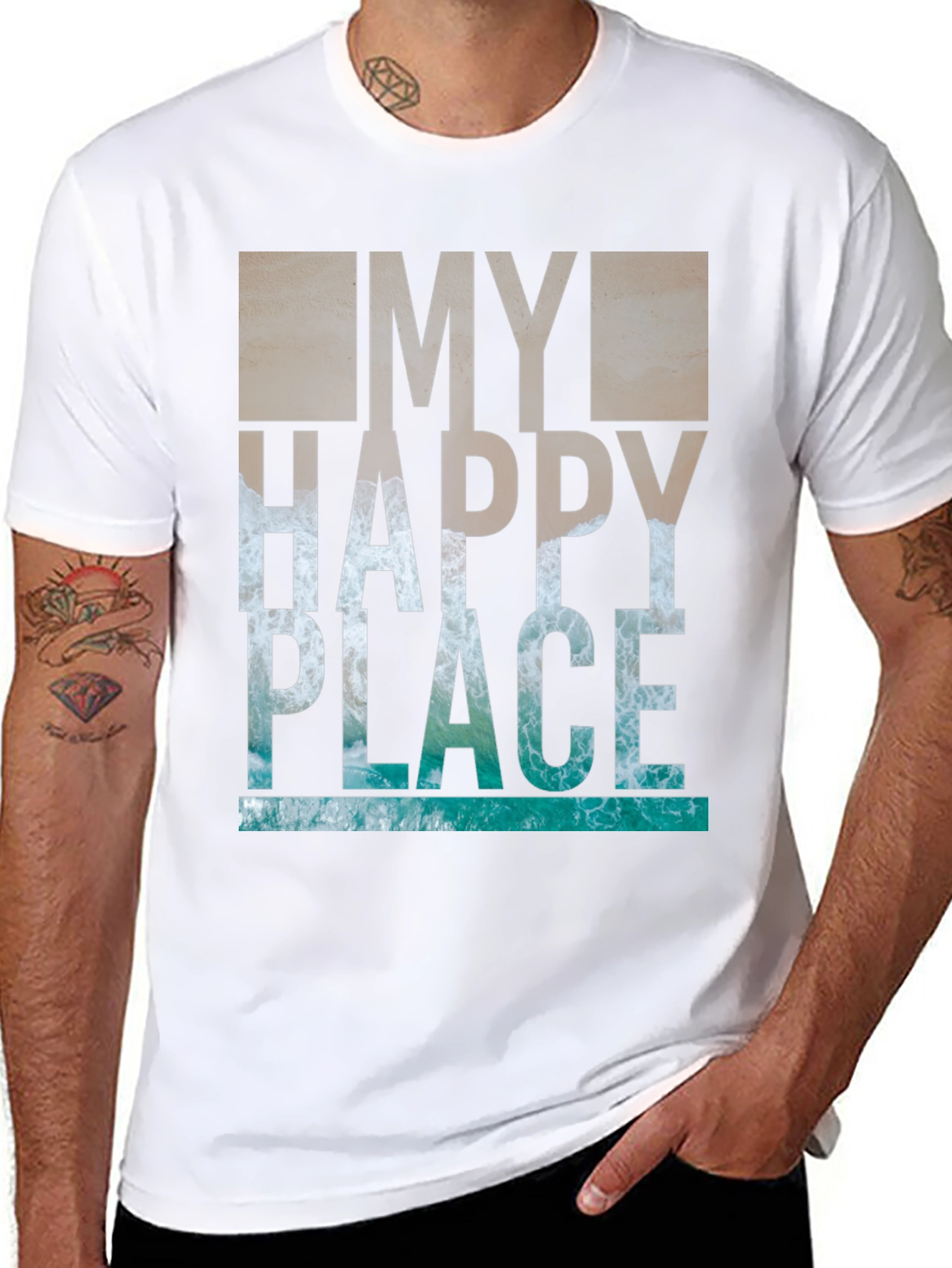 My Happy Place T-Shirt - Ocean Wave Graphic Tee