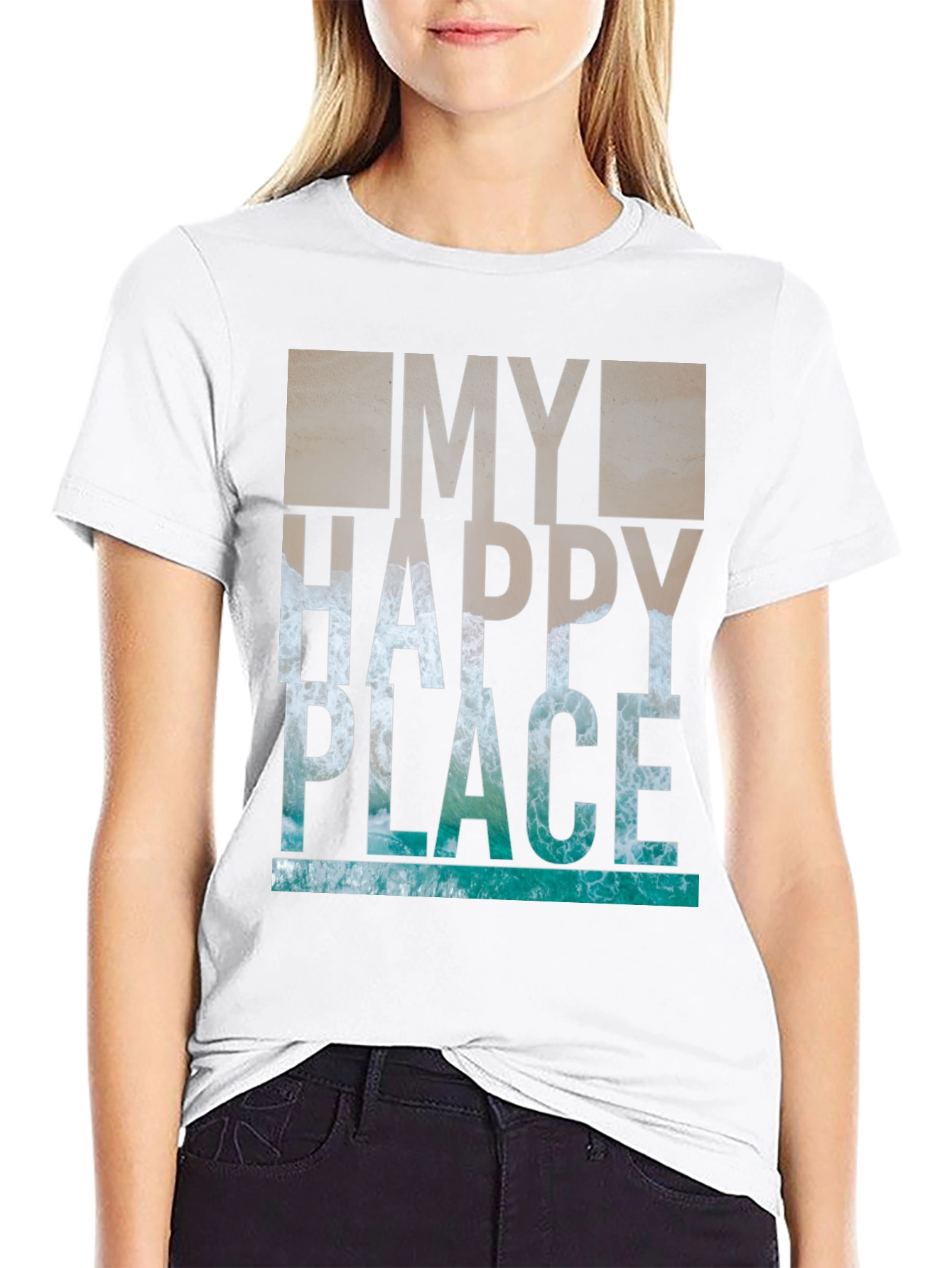 My Happy Place T-Shirt - Ocean Wave Graphic Tee
