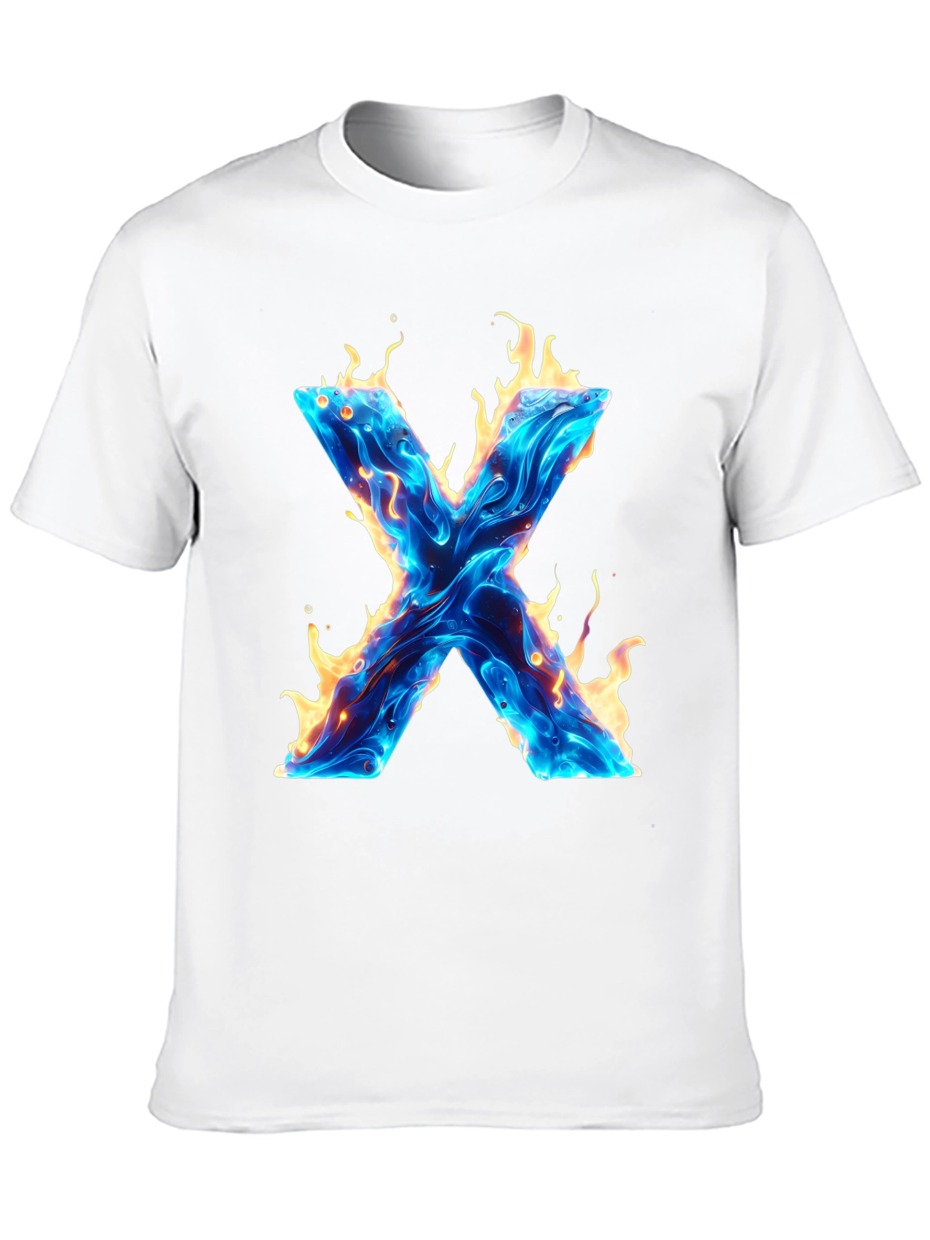 Fiery X Graphic Tee - Bold & Unique Design