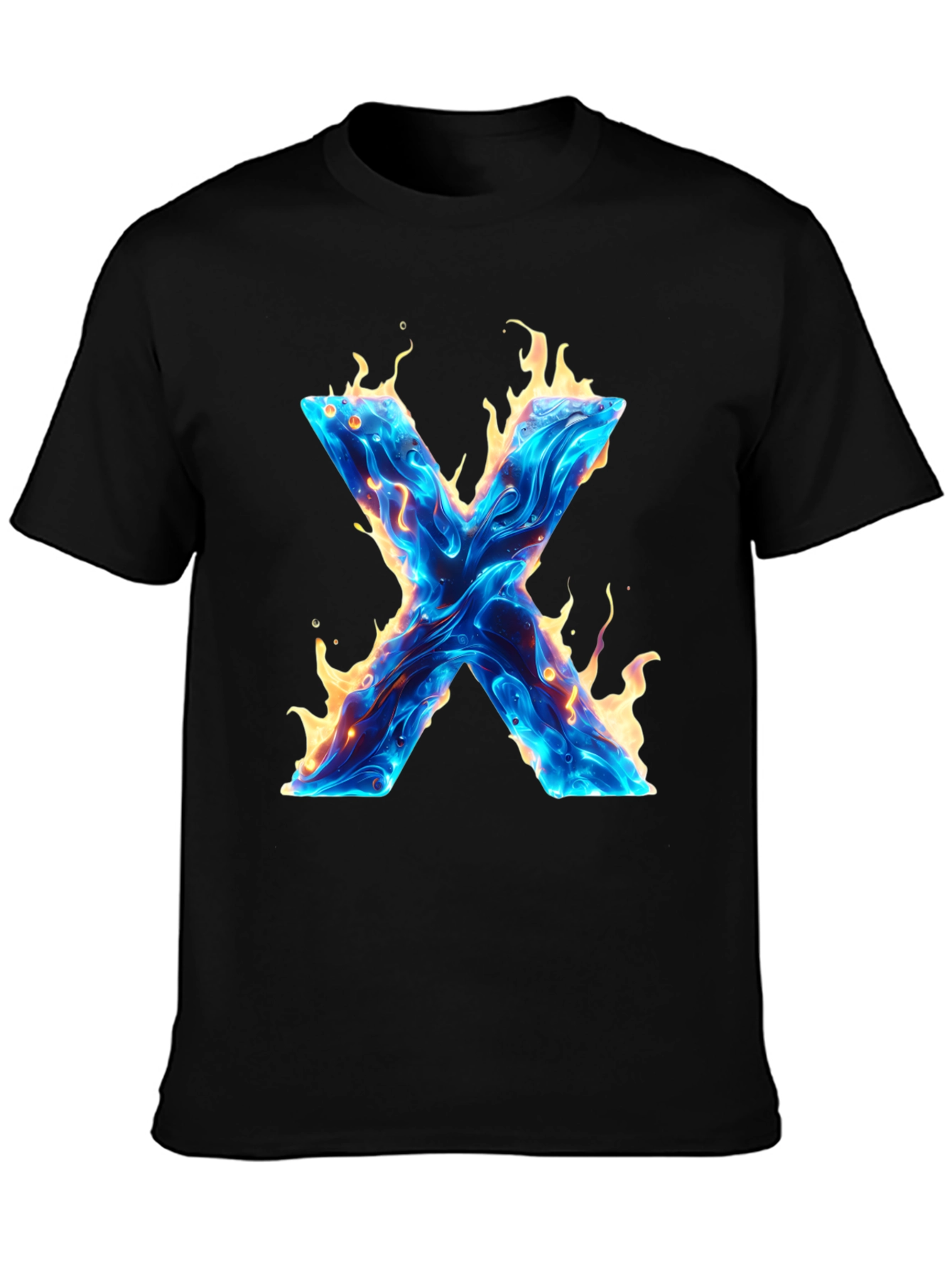 Fiery X Graphic Tee - Bold & Unique Design