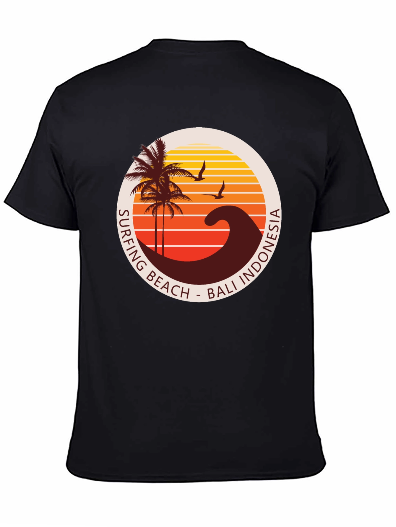 Surfing Beach Bali Indonesia Graphic T-Shirt