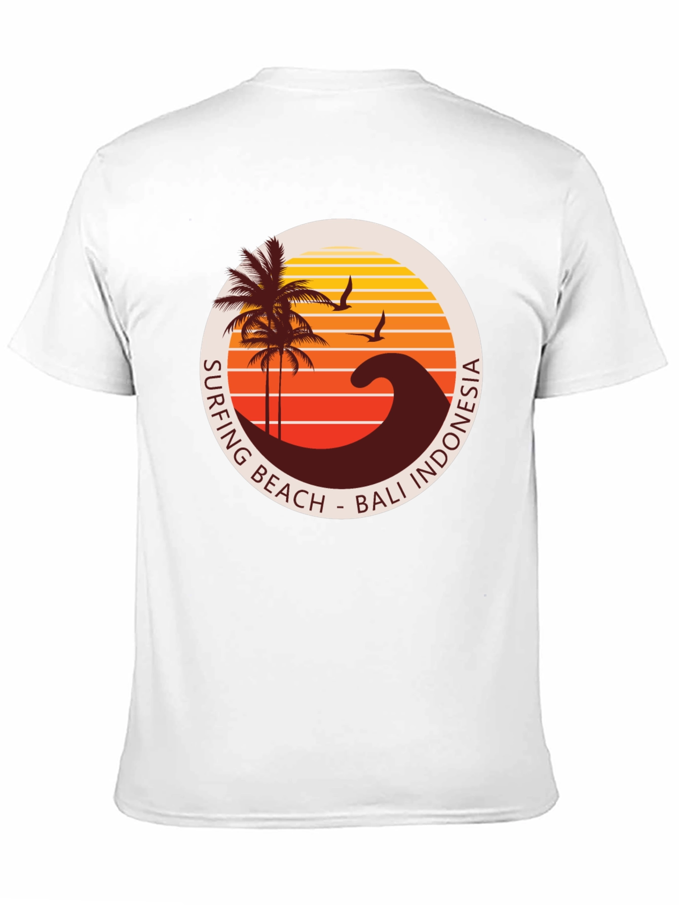 Surfing Beach Bali Indonesia Graphic T-Shirt