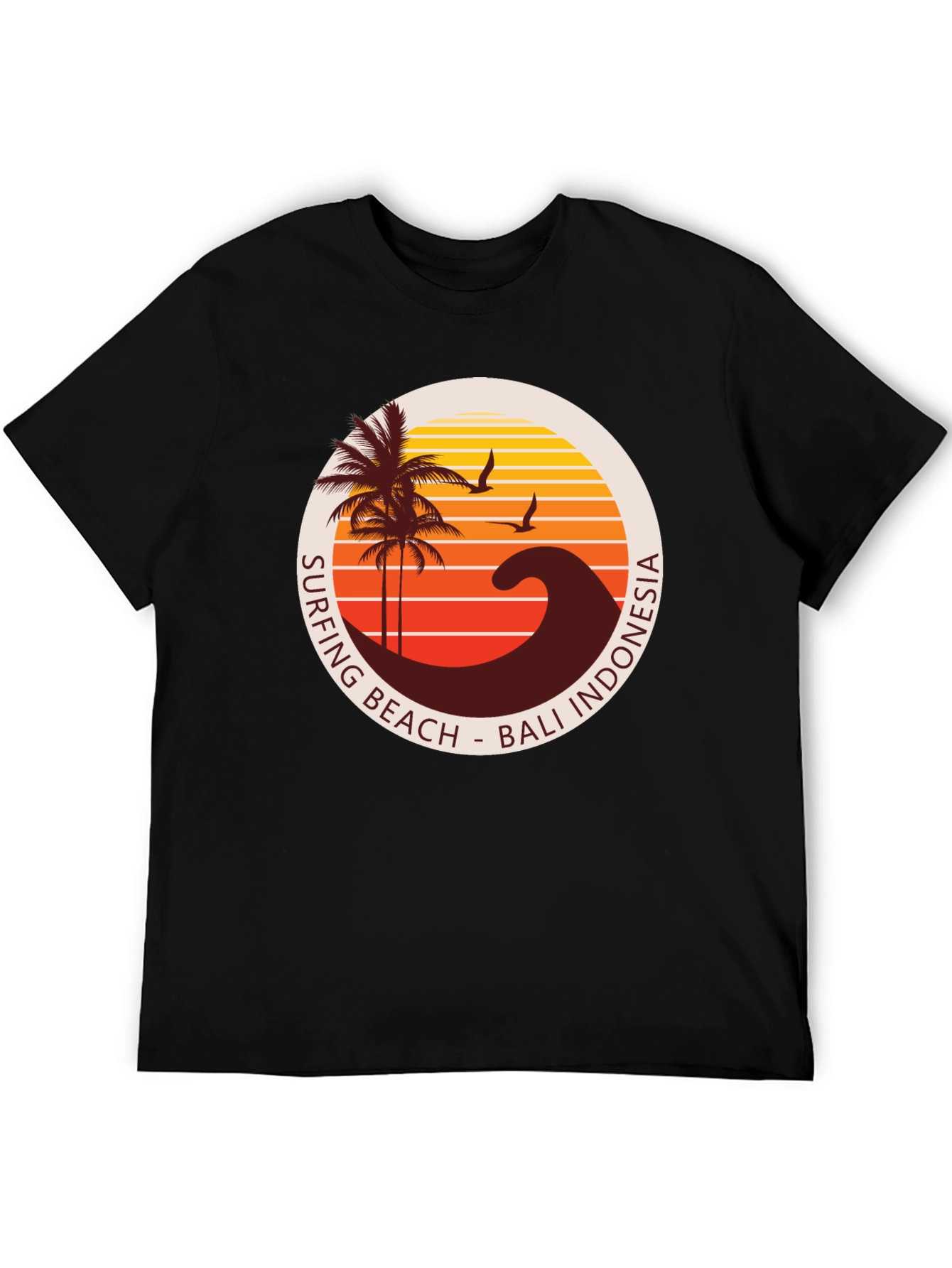 Surfing Beach Bali Indonesia Graphic T-Shirt