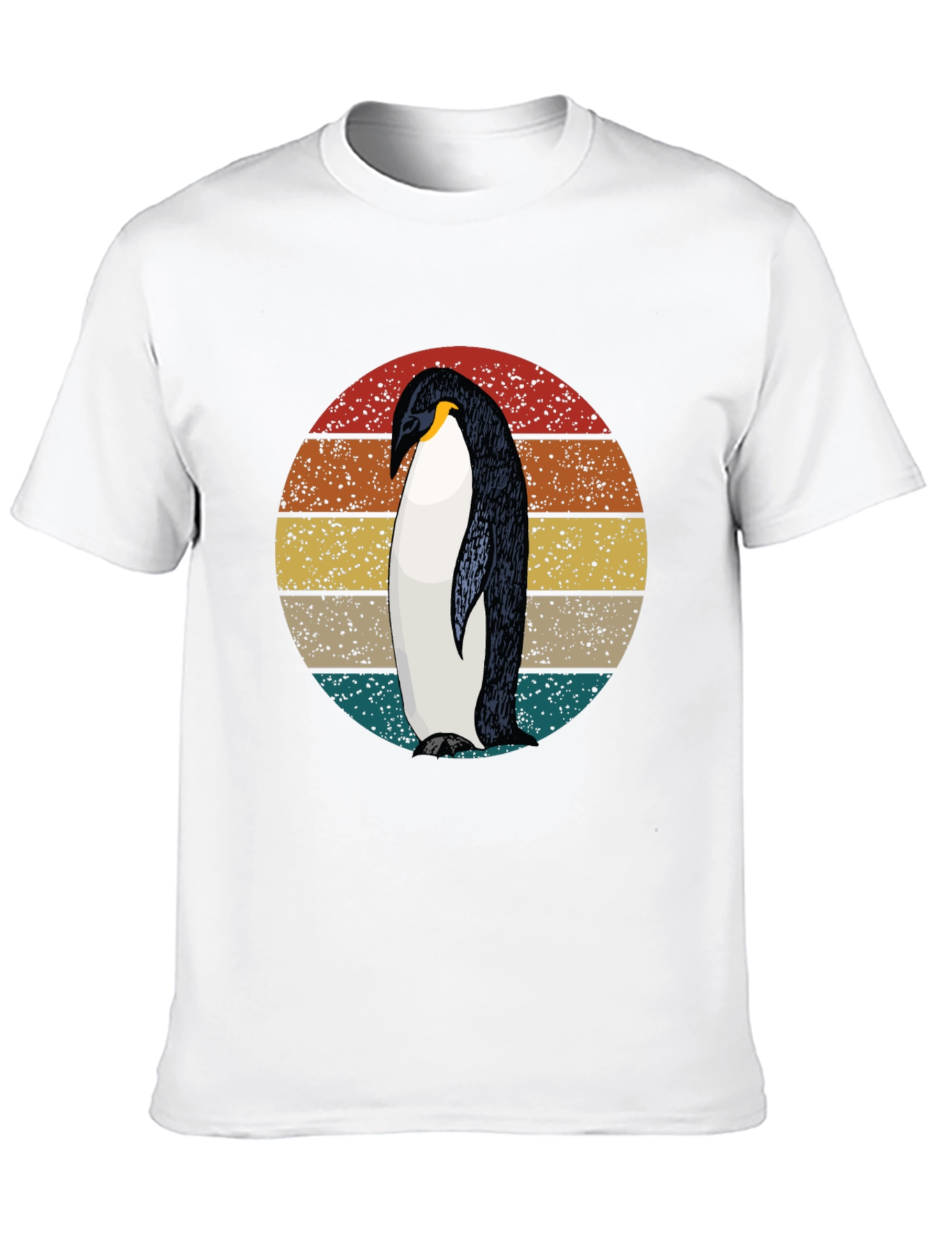 Retro Penguin Graphic Tee - Cool Black T-Shirt
