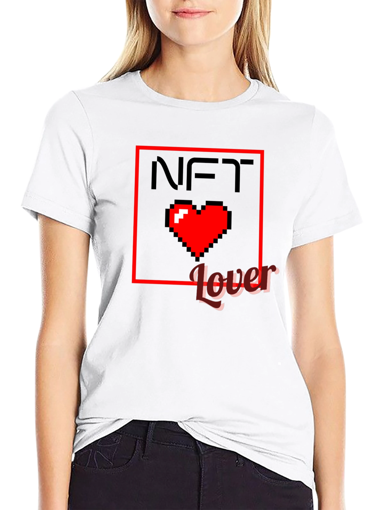 NFT Lover Graphic T-Shirt - Pixel Heart