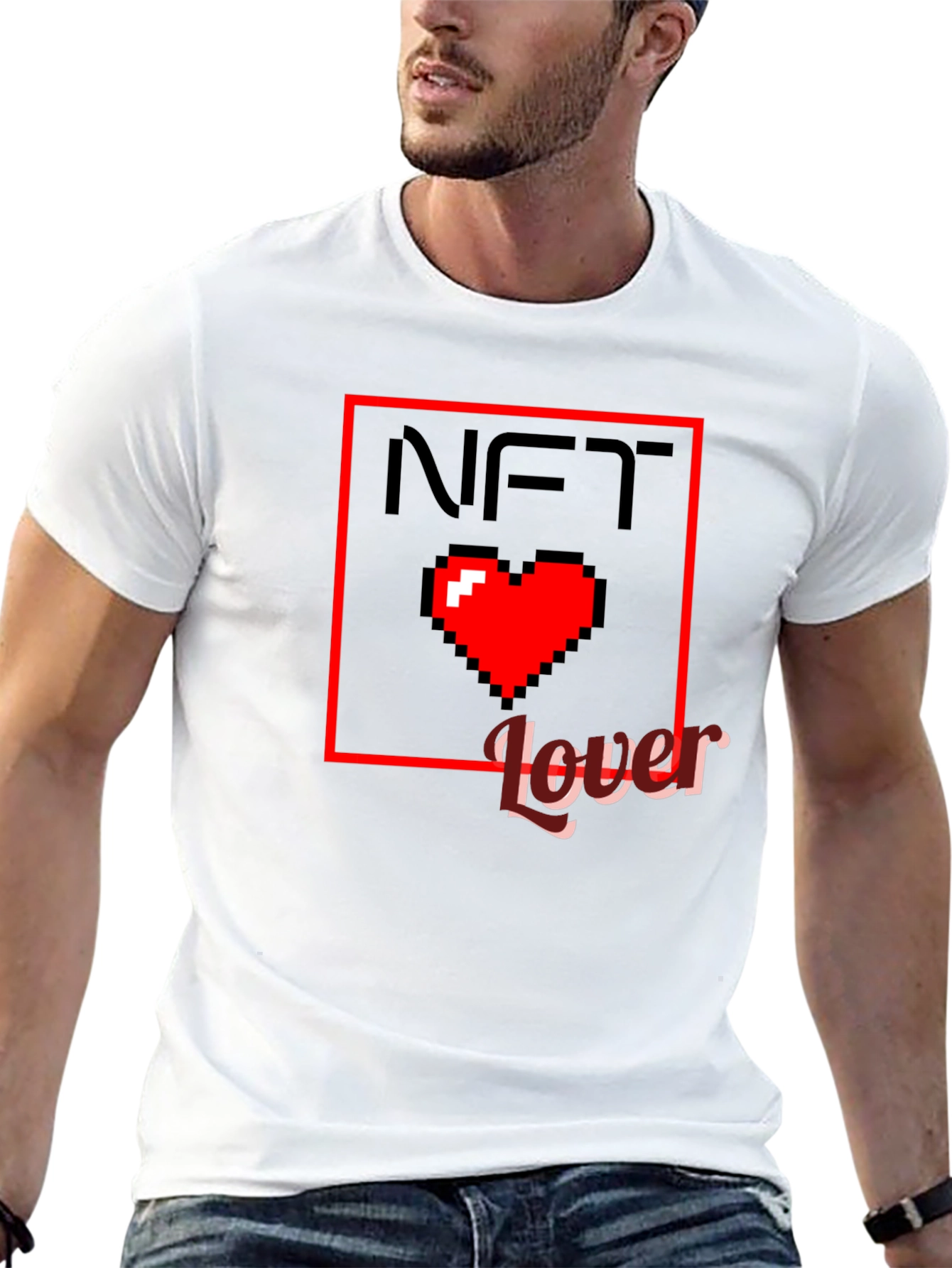NFT Lover Graphic T-Shirt - Pixel Heart