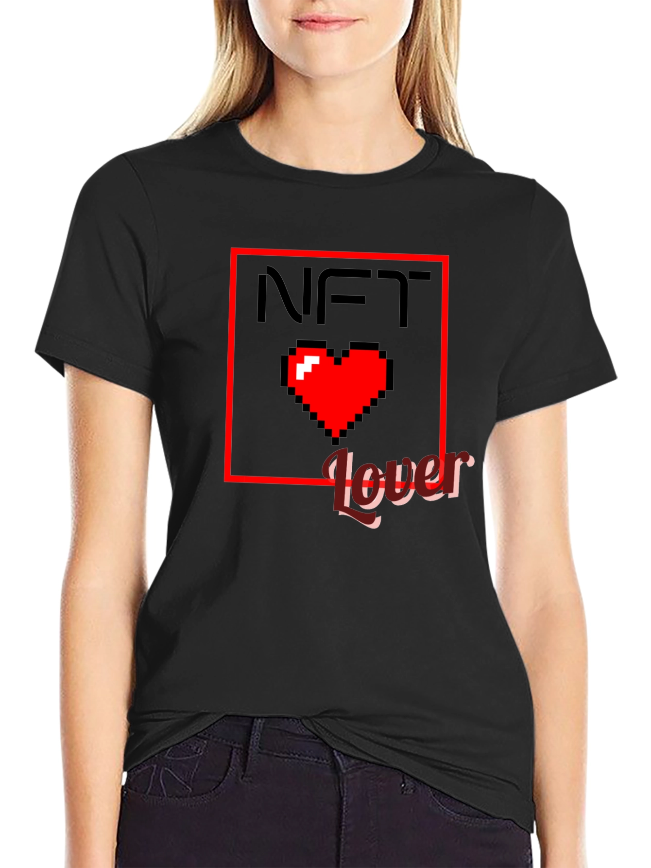NFT Lover Graphic T-Shirt - Pixel Heart