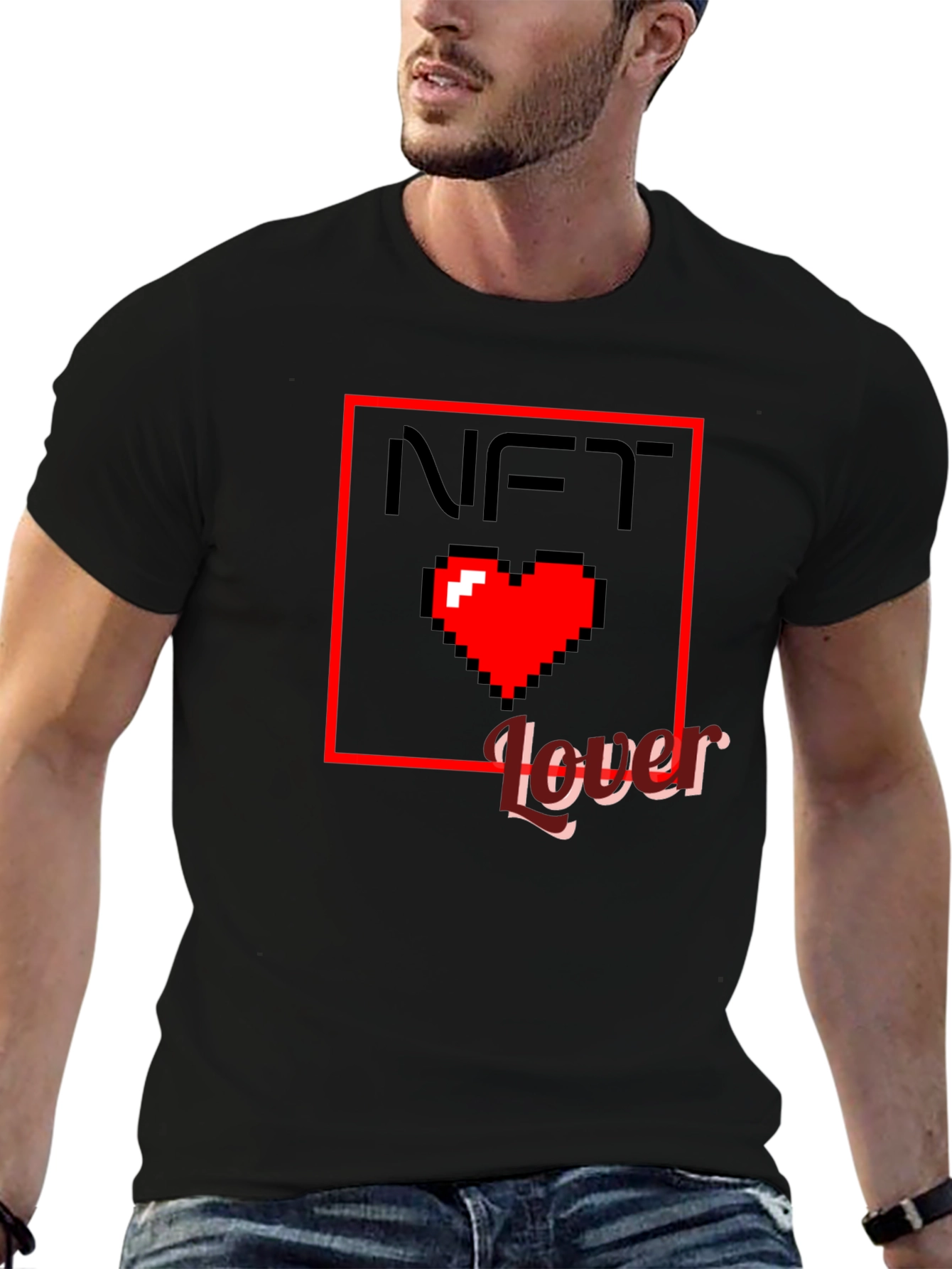 NFT Lover Graphic T-Shirt - Pixel Heart