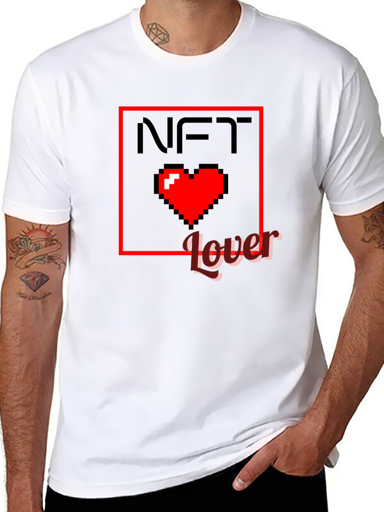 NFT Lover Graphic T-Shirt - Pixel Heart