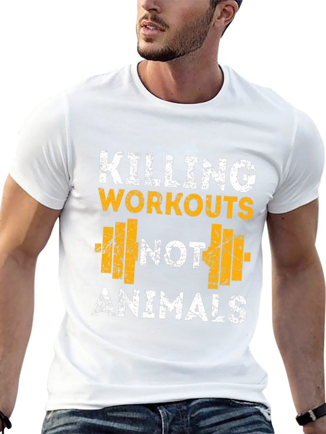 Workout T-Shirt - Killing Workouts Not Animals