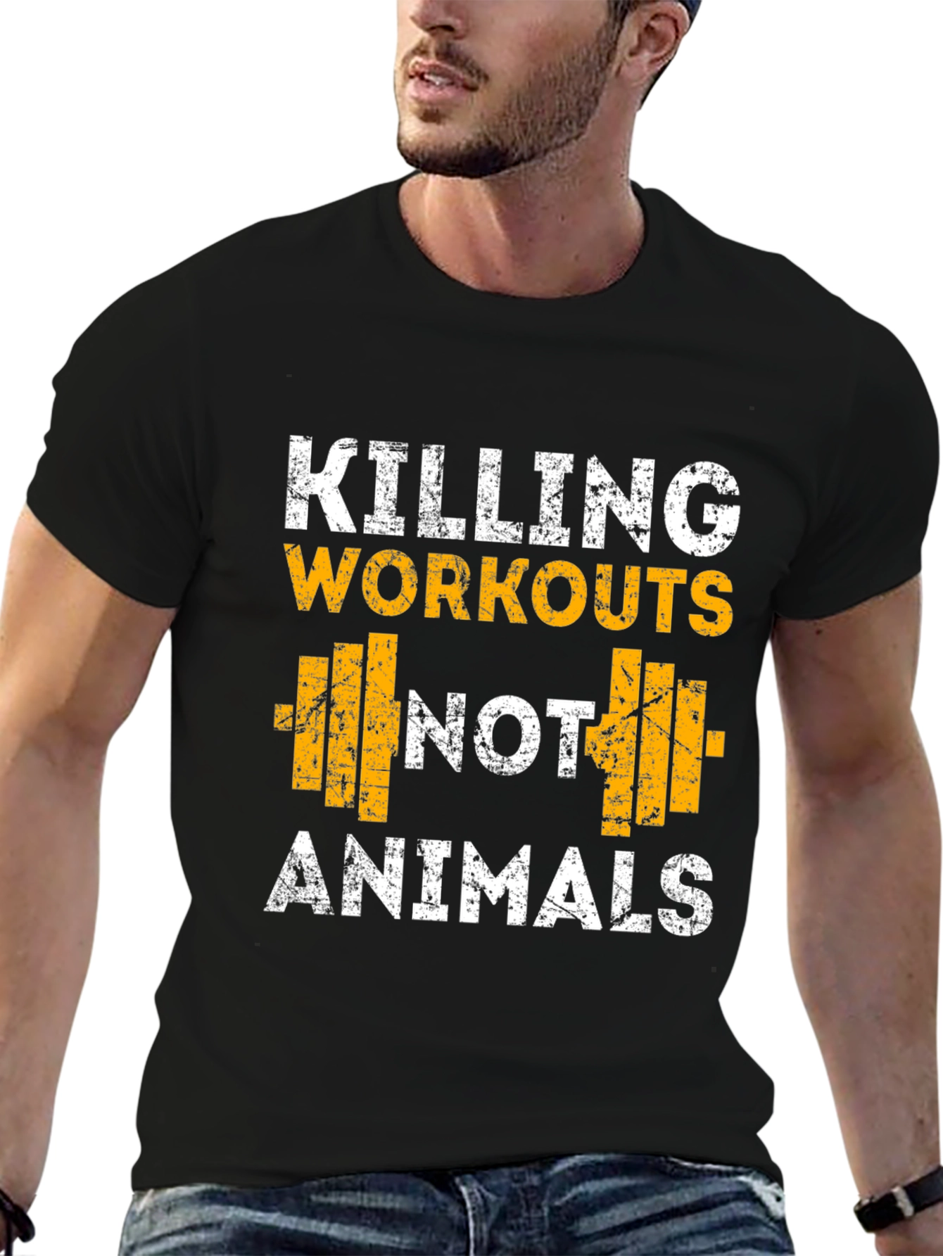 Workout T-Shirt - Killing Workouts Not Animals