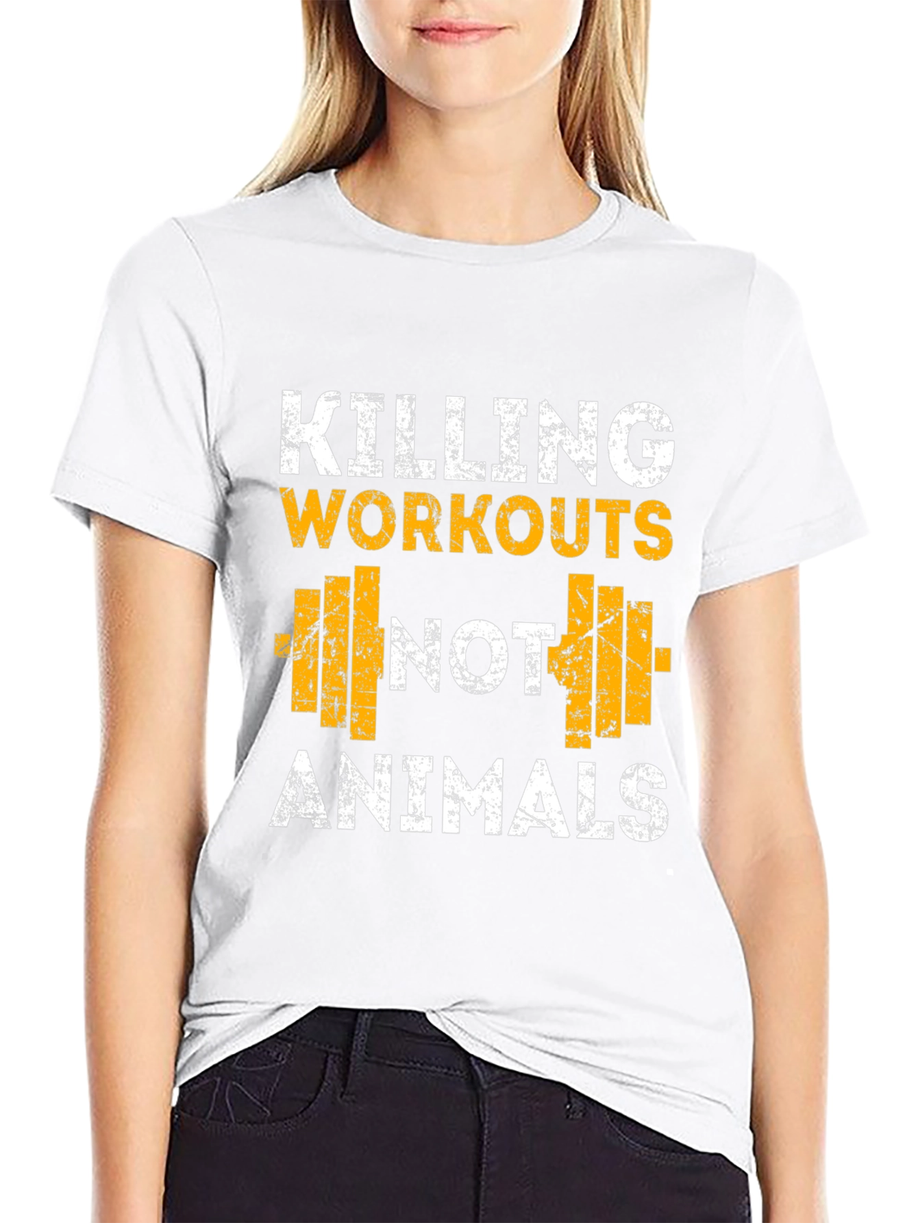 Workout T-Shirt - Killing Workouts Not Animals
