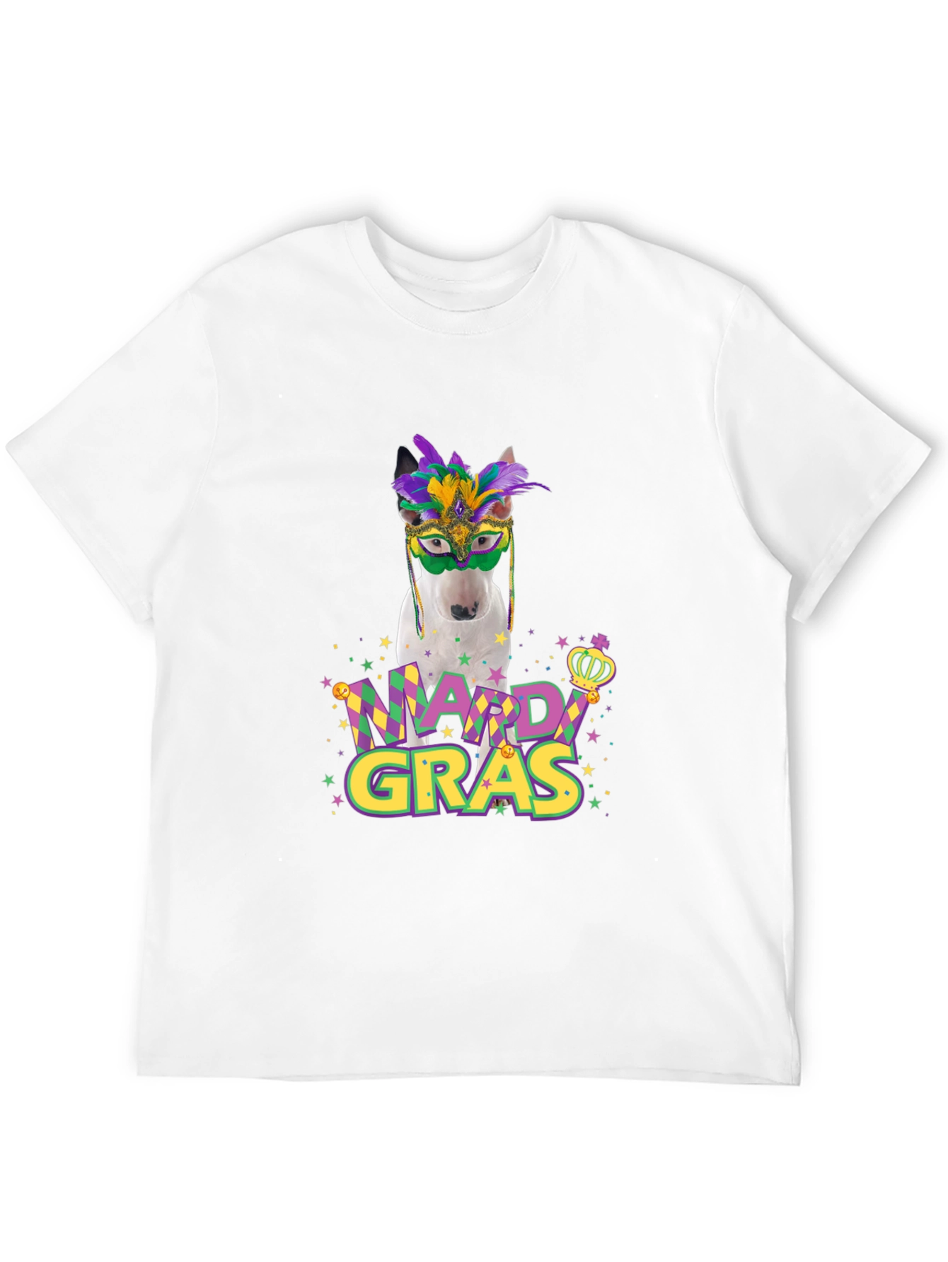 Mardi Gras Dog T-Shirt - Funny Party Tee